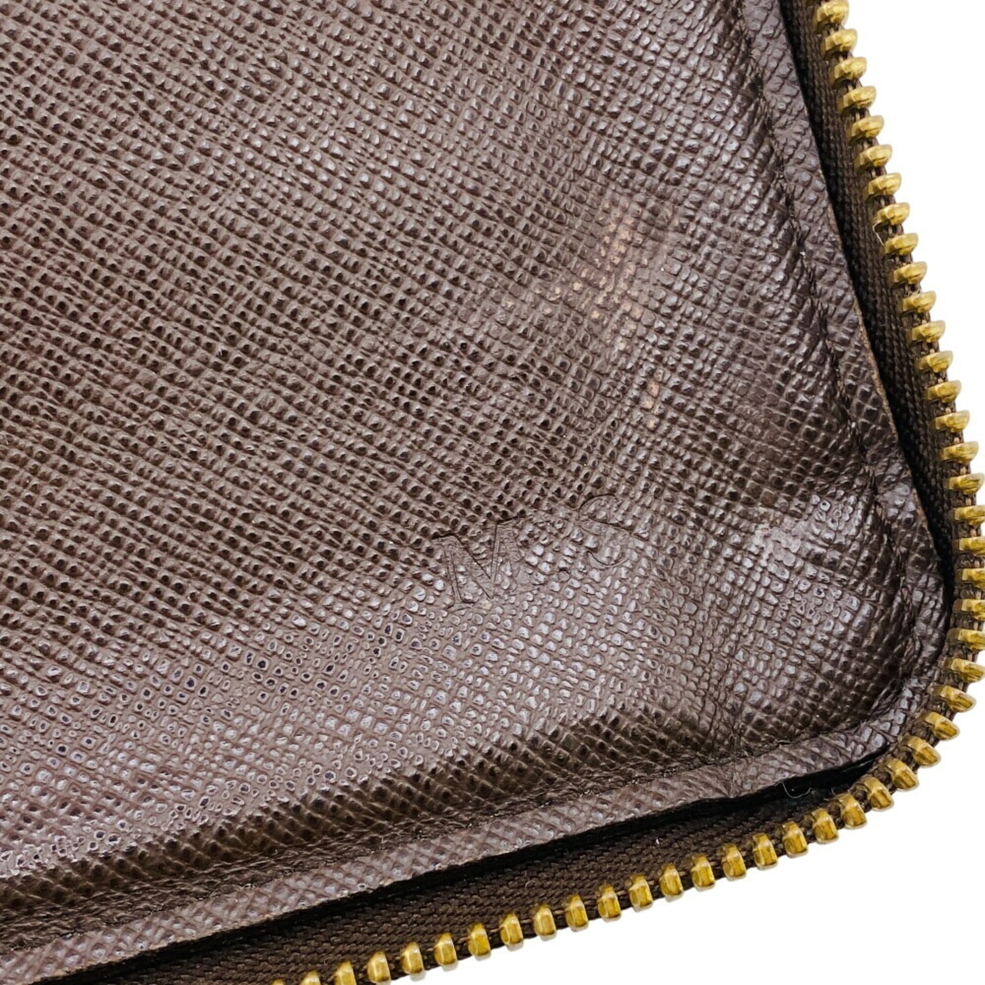 Louis Vuitton Brown Leather Long Wallet (Bi-Fold) (Pre-Owned)