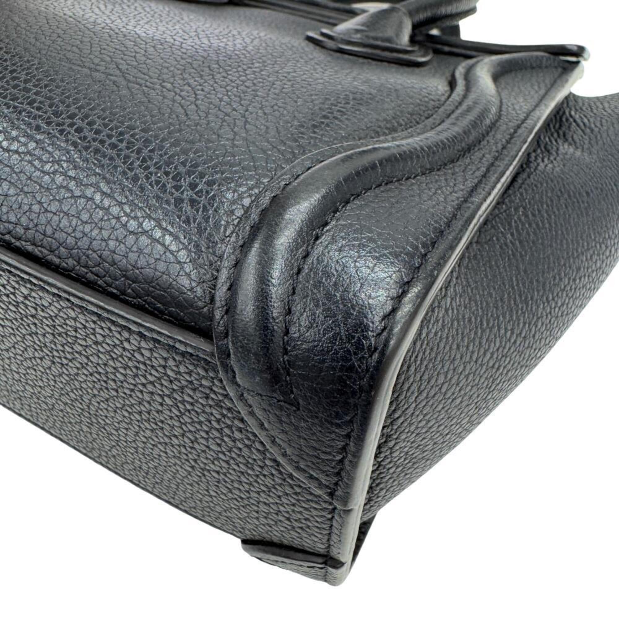 Celine Black Leather Handbag Shoulder Bag (Pre-Owned)