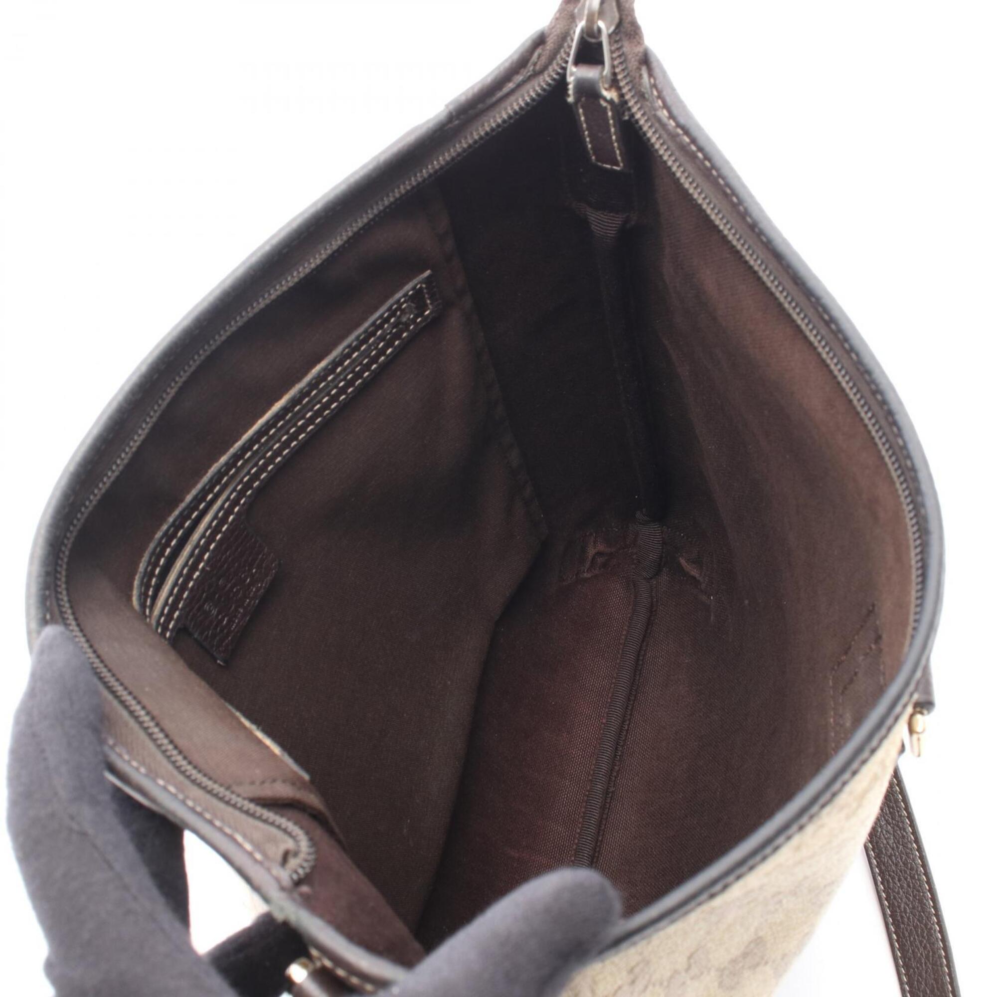 Gucci Beige Brown Pvc Leather Handbag Shoulder Bag (Pre-Owned)