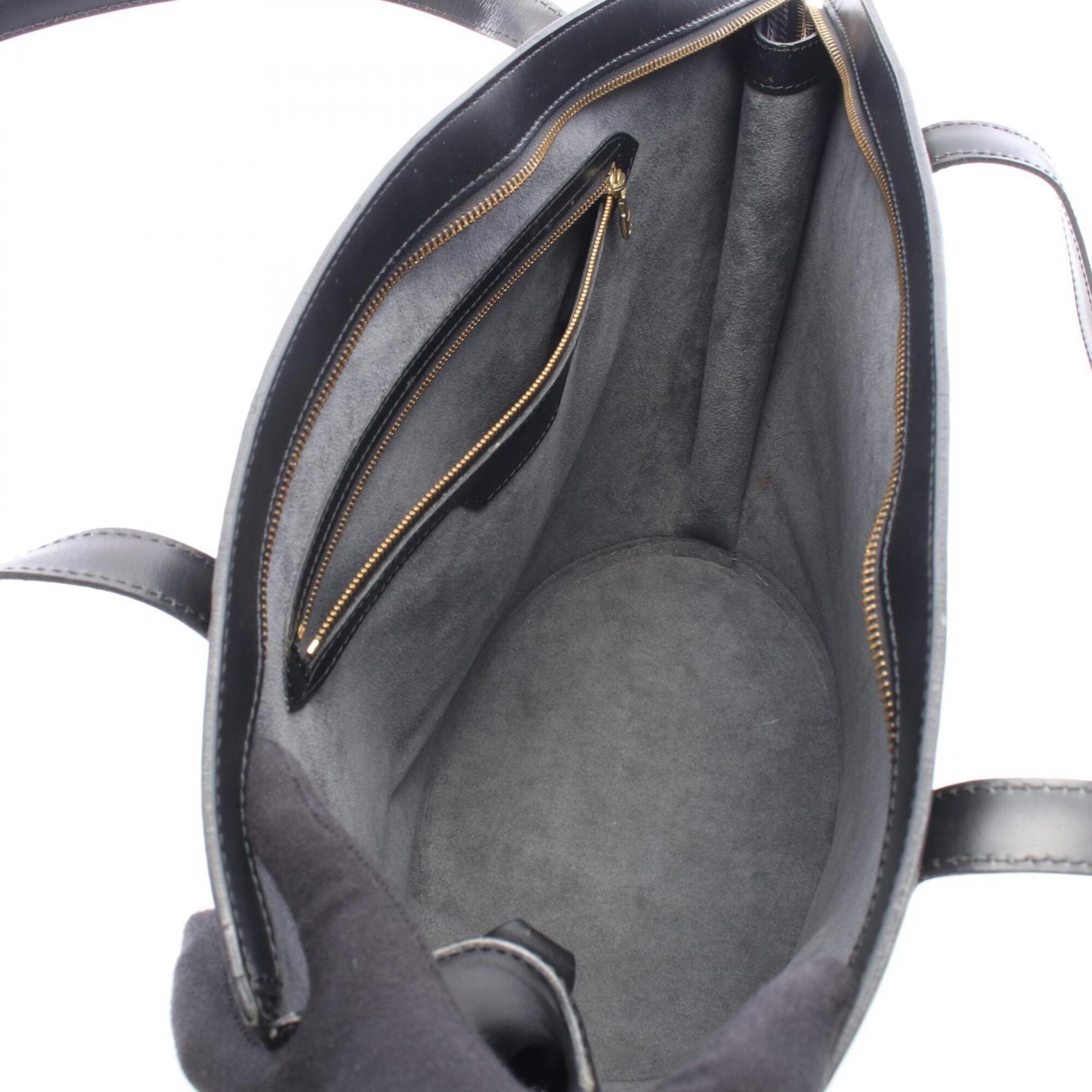 Louis Vuitton Black Noir Leather Handbag Shoulder Bag (Pre-Owned)