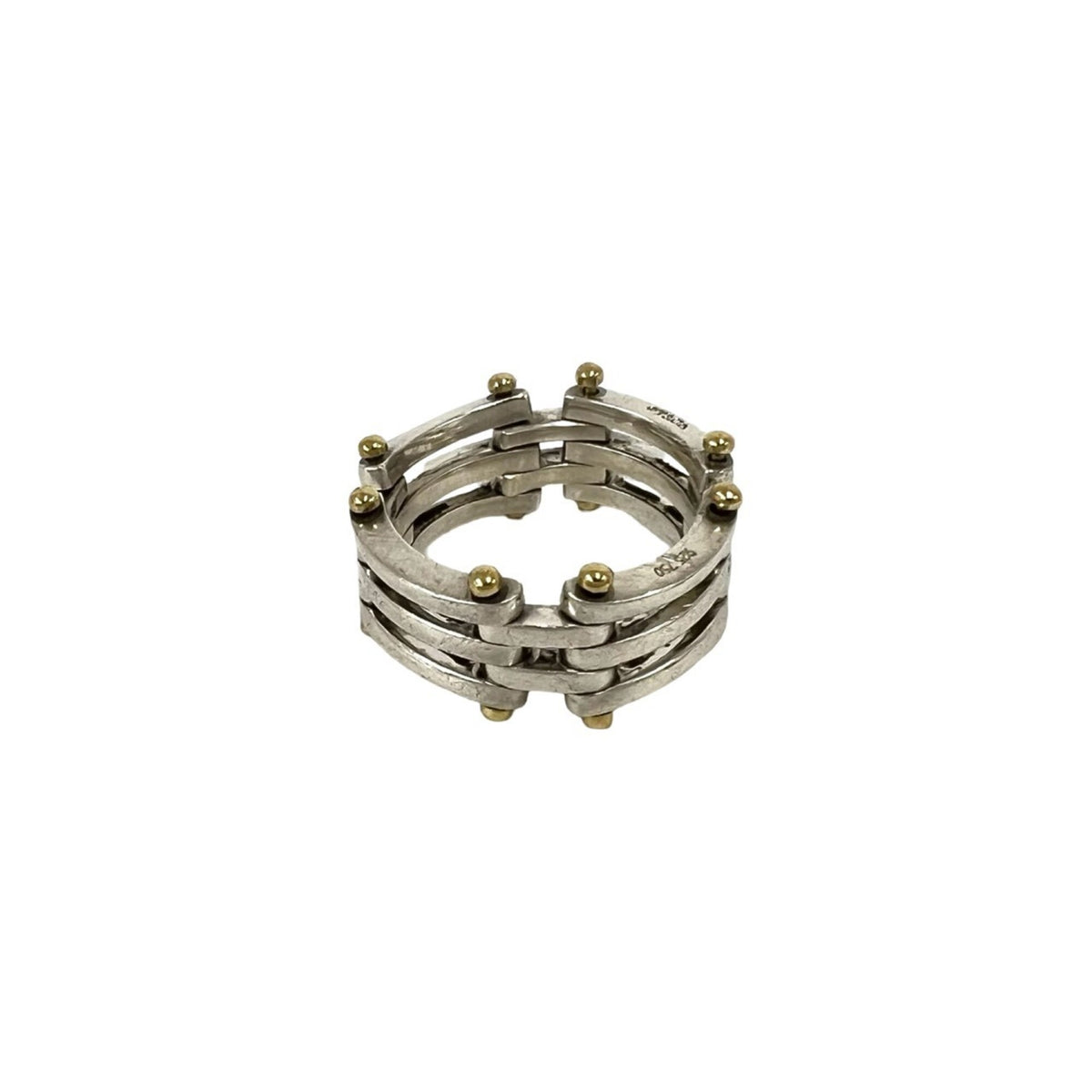 Tiffany Gold Silver Gold (18K) Silver 925 Band Ring (Pre-Owned)
