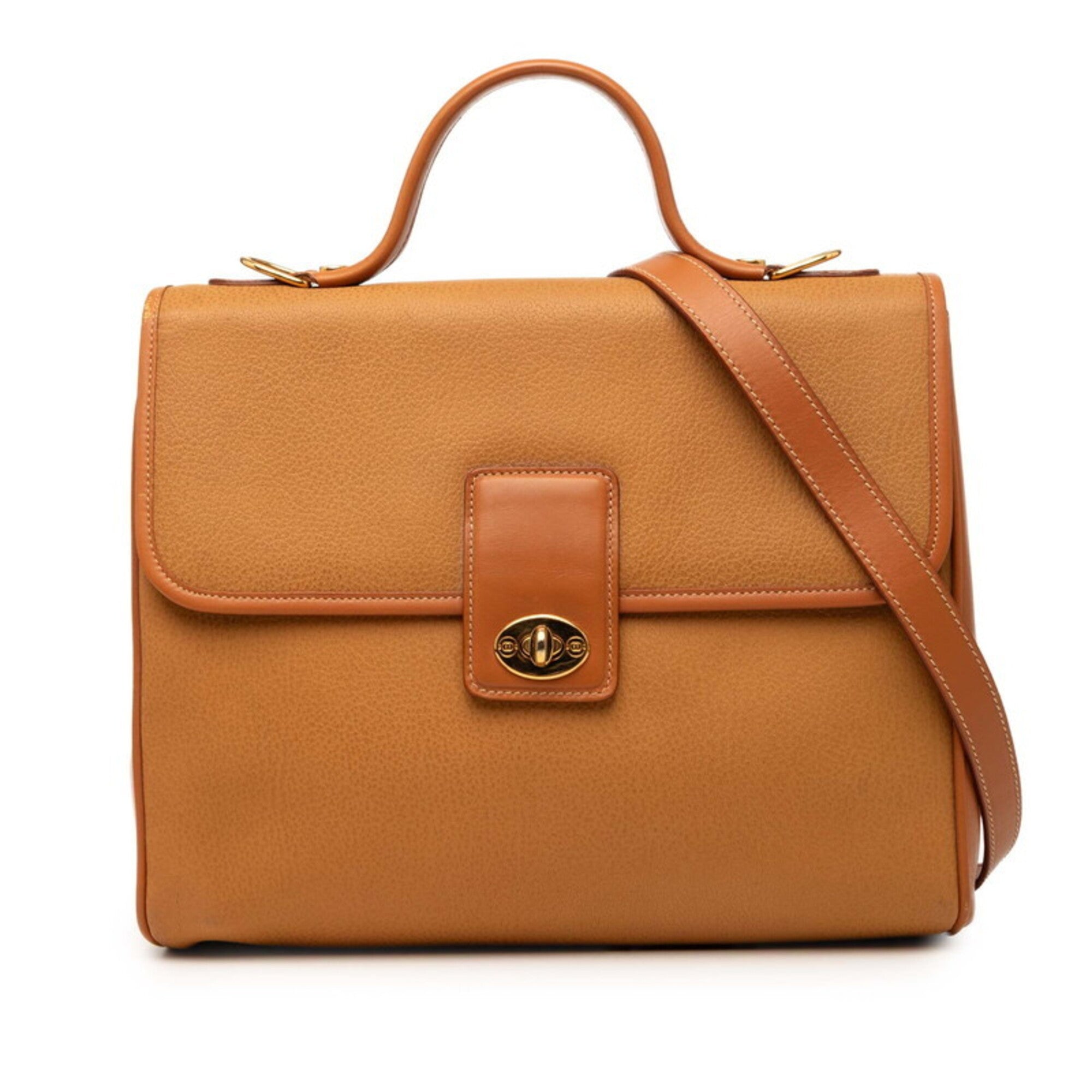 Gucci Brown Leather Handbag Shoulder Bag (Pre-Owned)