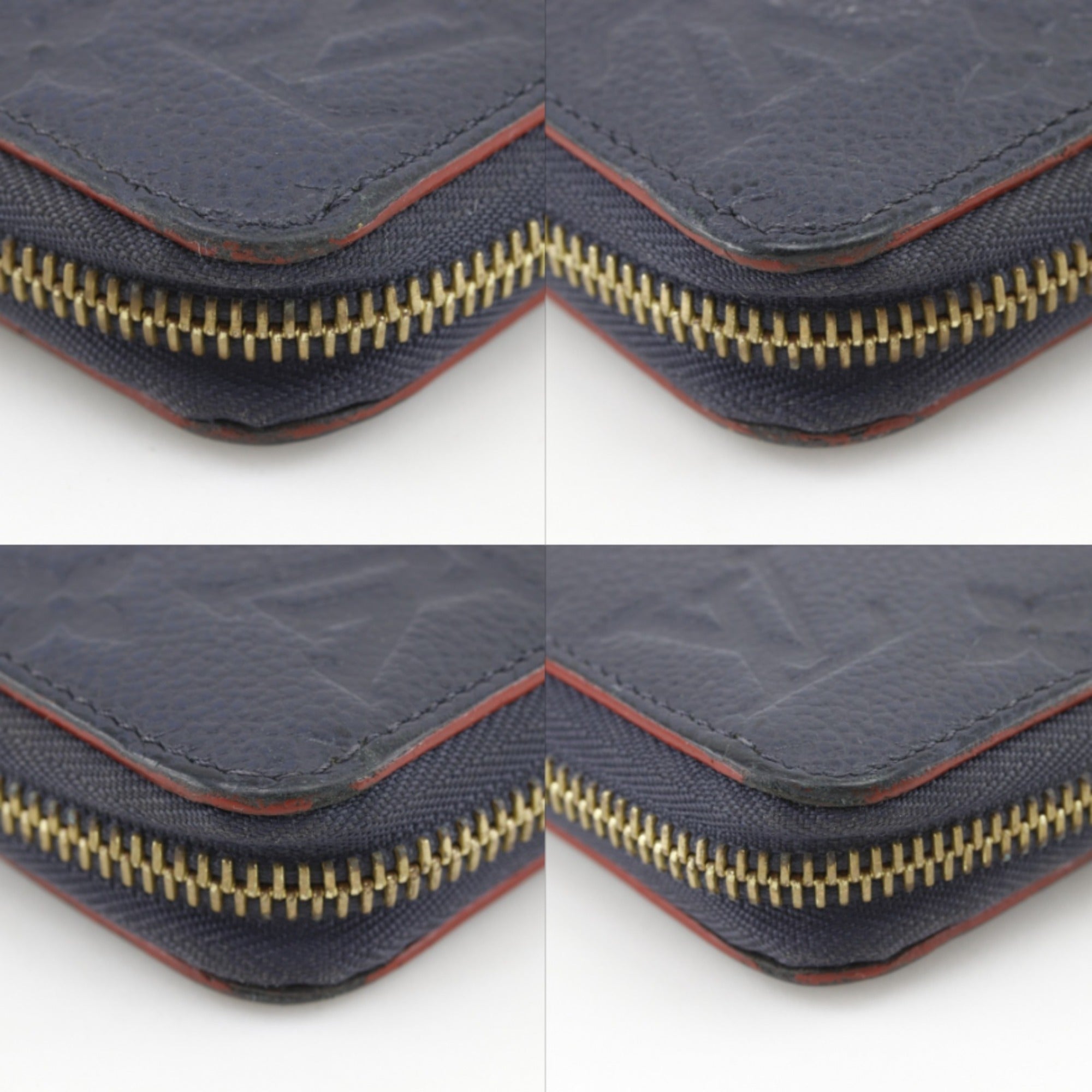 Louis Vuitton Marine Rouge Navy Monogram Empreinte Long Wallet (Bi-Fold) (Pre-Owned)
