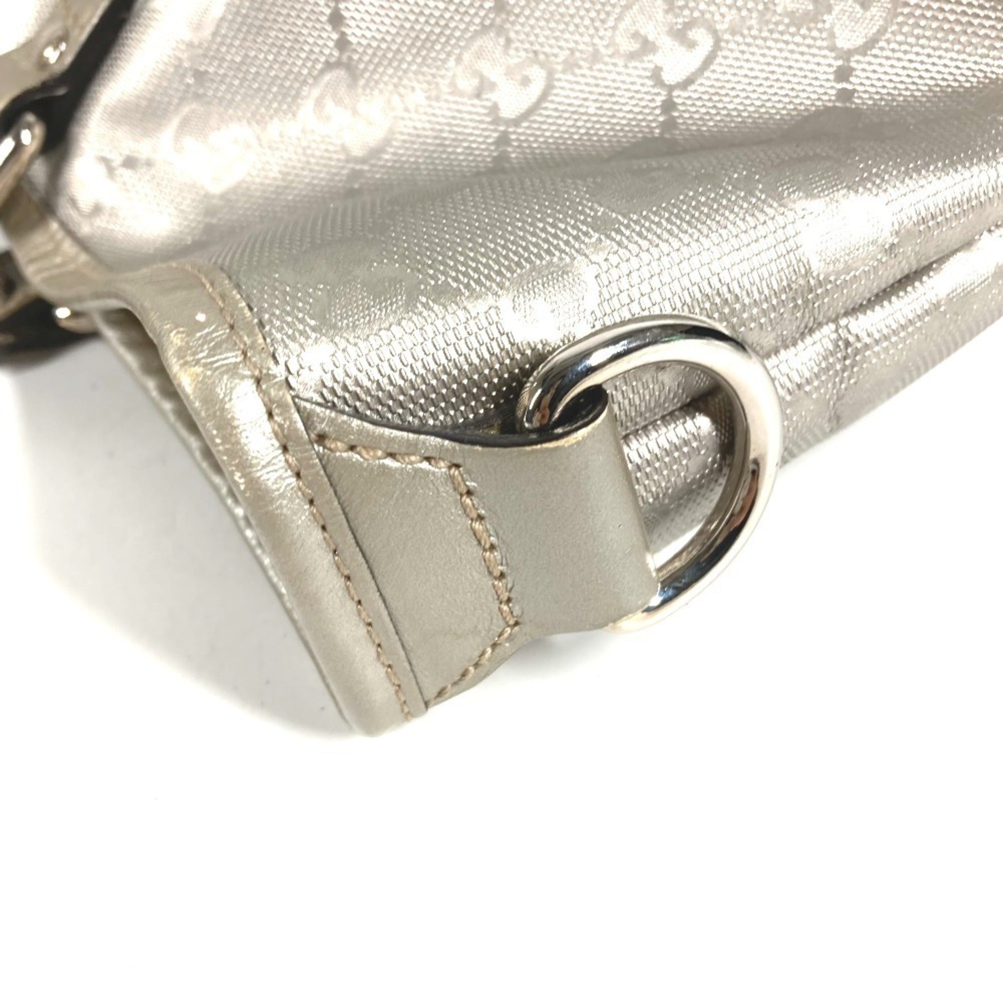 Gucci Silver Gg Imprimé Shoulder Bag Tote Bag (Pre-Owned)