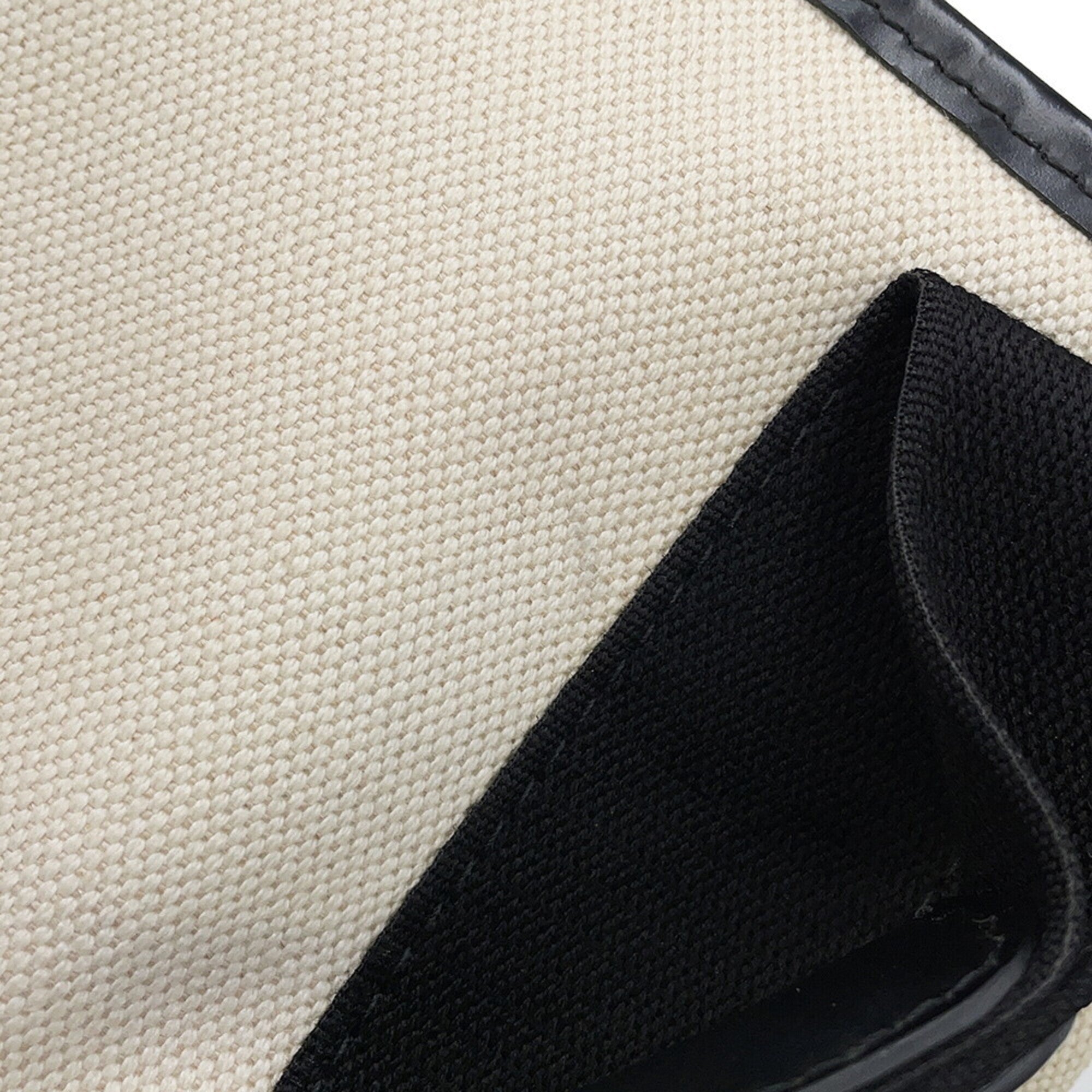 Balenciaga Black White Canvas Leather Handbag Pouch (Pre-Owned)