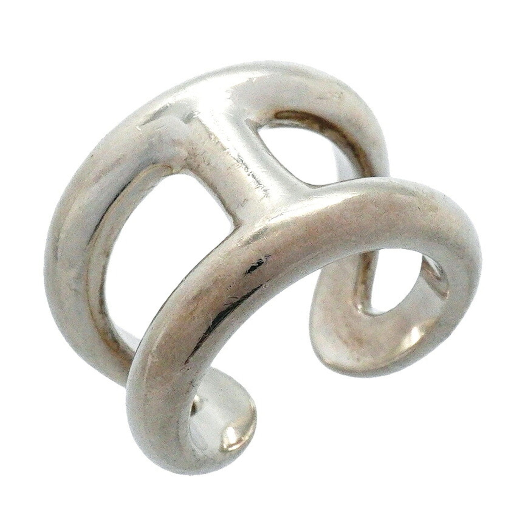 Hermes Silver 925 Band Ring (Pre-Owned)