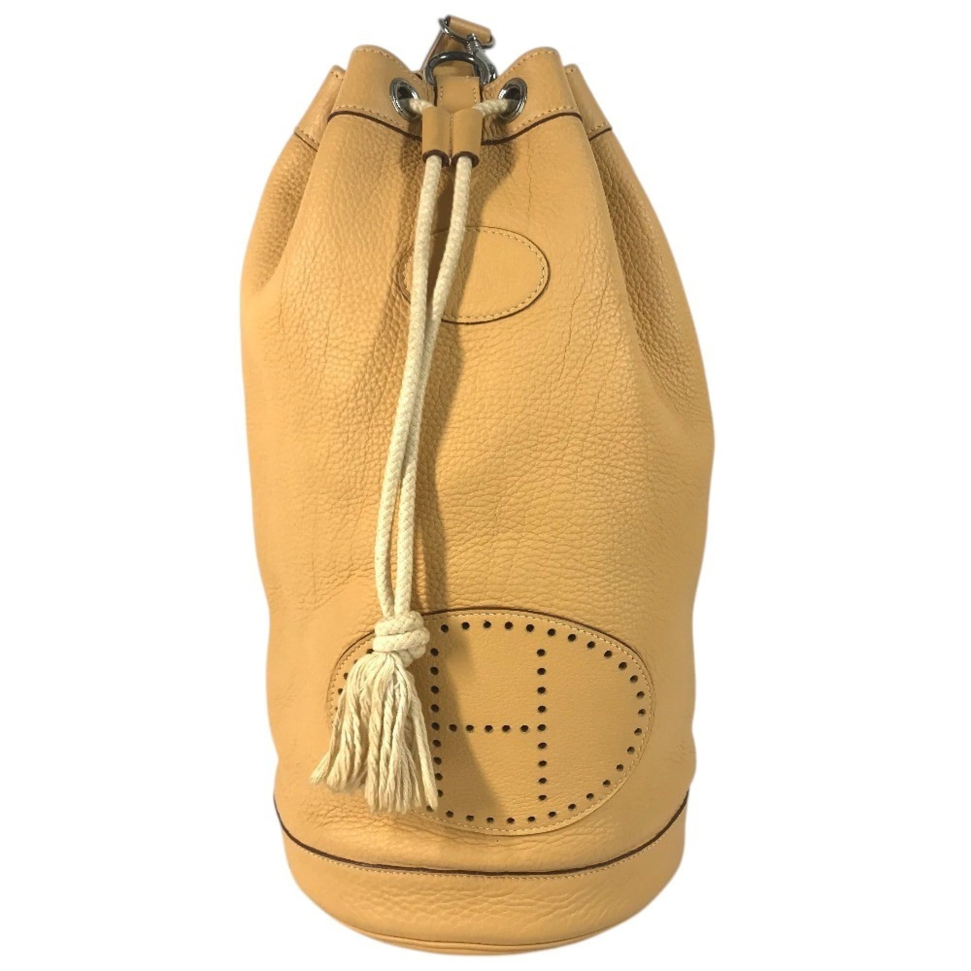 Hermes Beige Yellow Taurillon Clemence Leather Shoulder Bag (Pre-Owned)