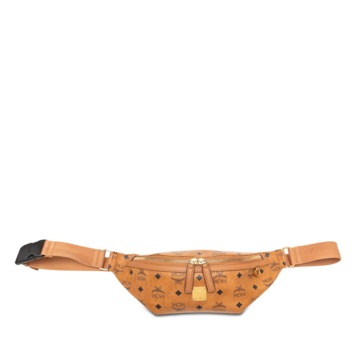 Mcm Visetos Brown Leather Pvc Sling Bag (Pre-Owned)
