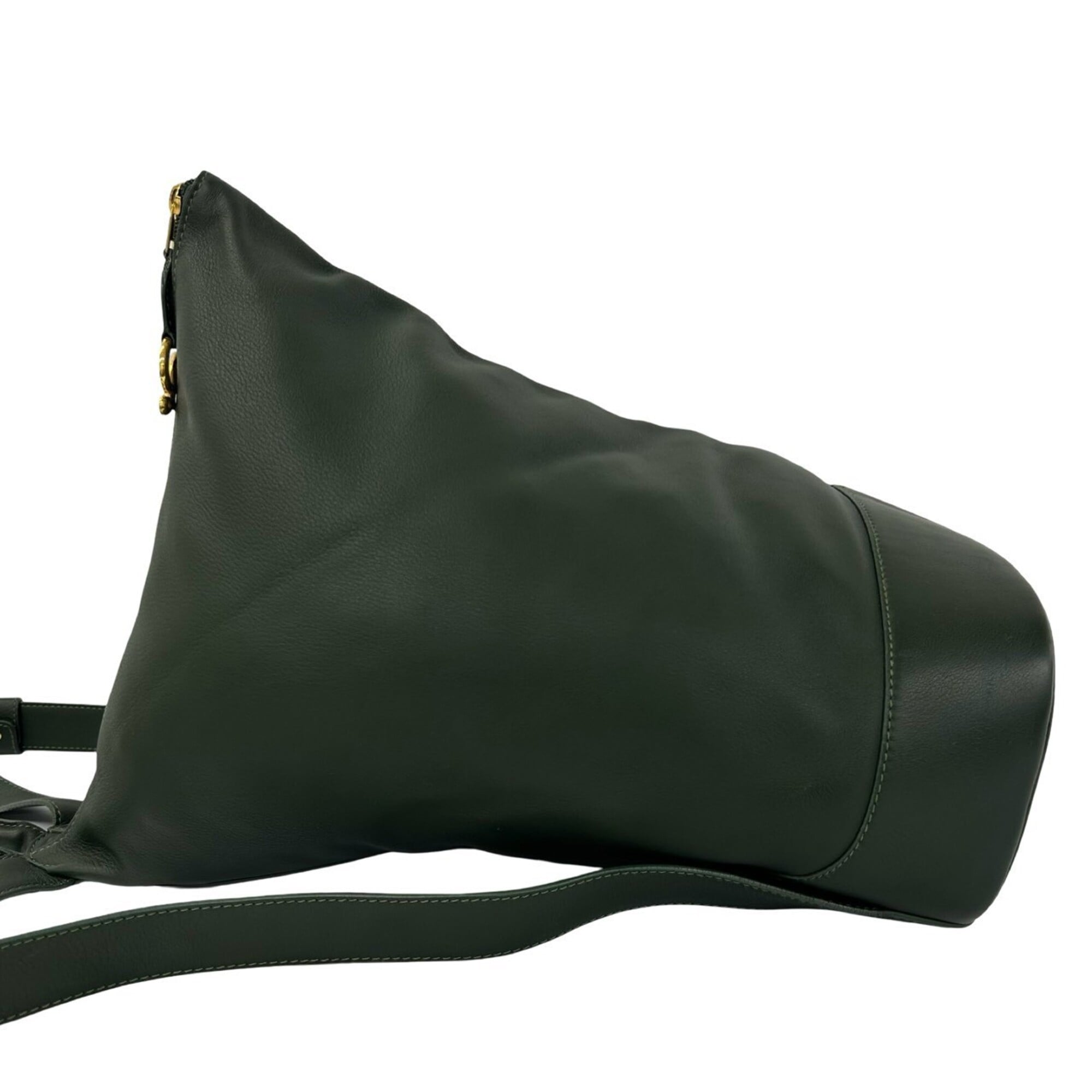 Loewe Green Leather Backpack (Pre-Owned)