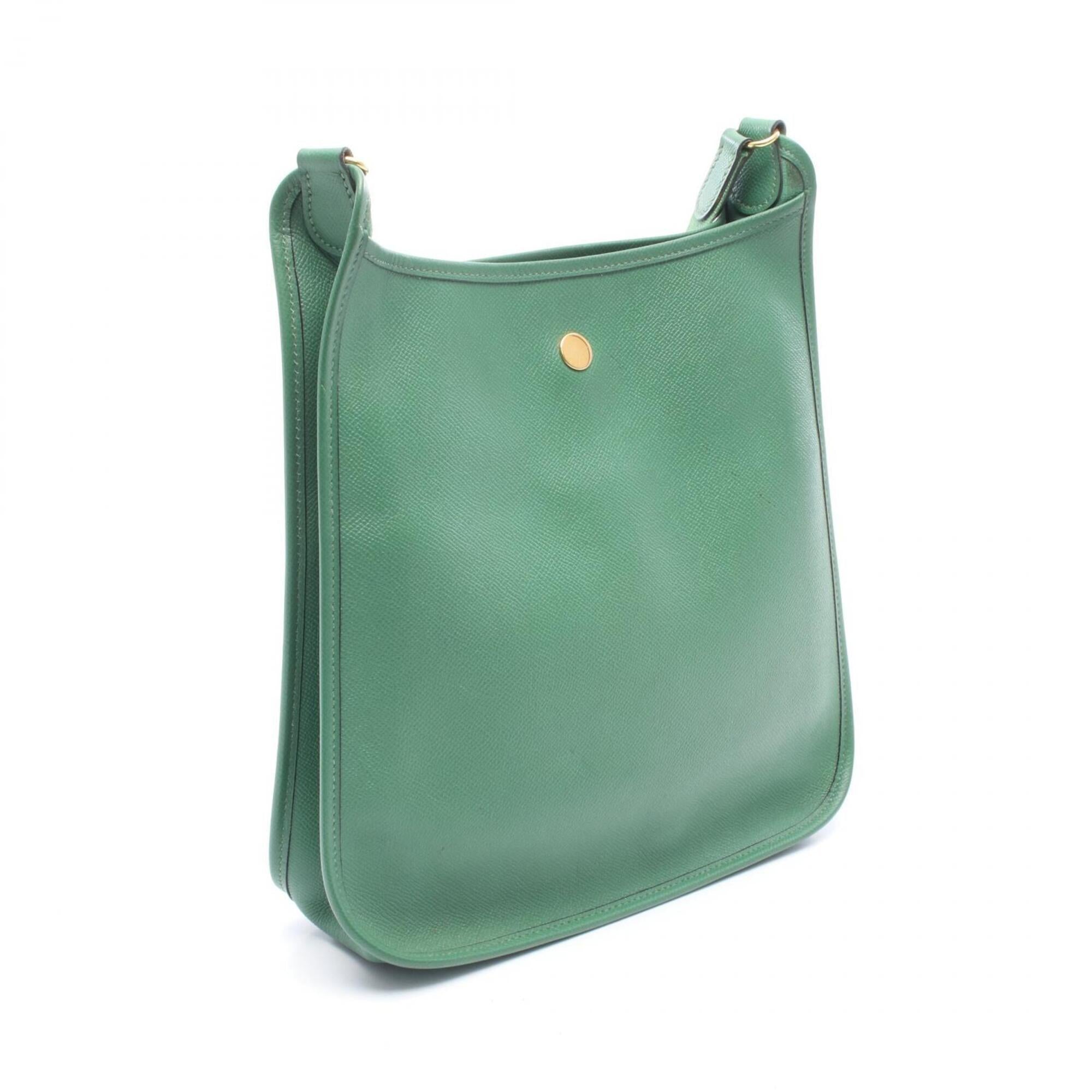 Hermes Green Courchevel Leather Shoulder Bag (Pre-Owned)