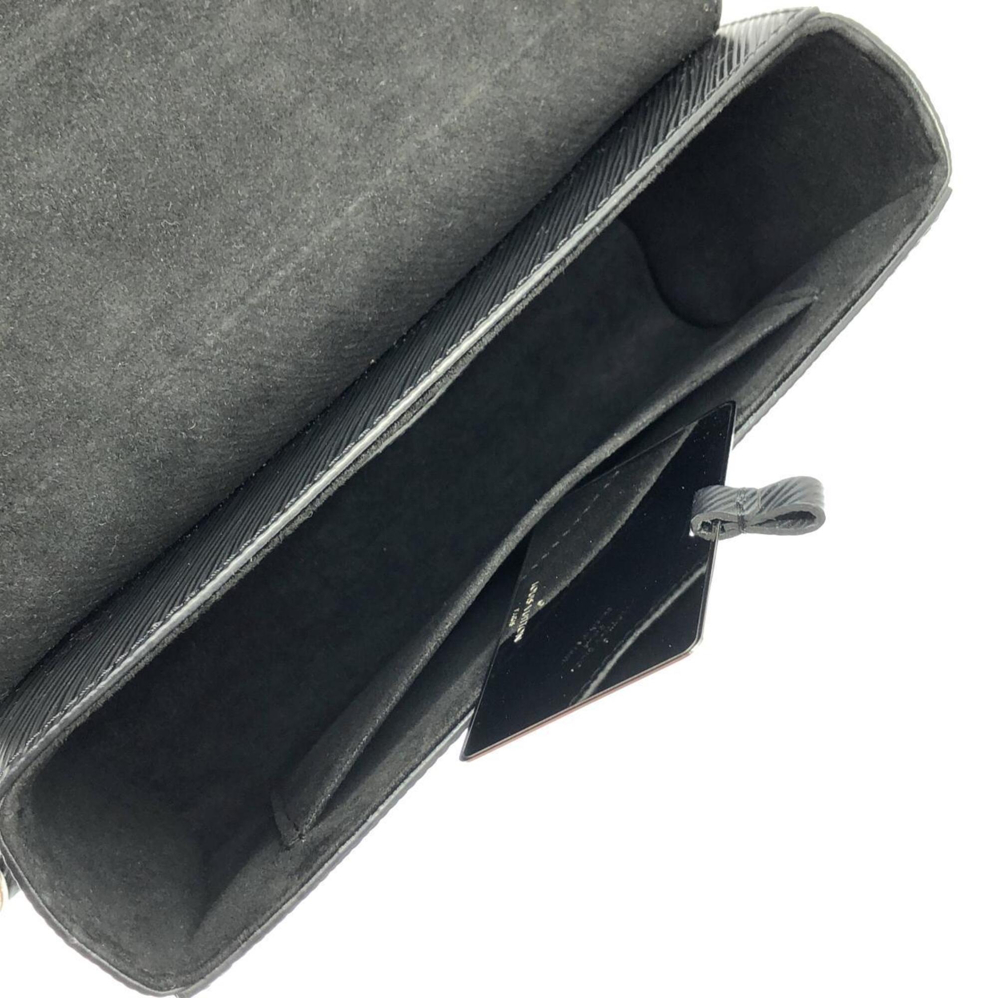 Louis Vuitton Black Leather Shoulder Bag (Pre-Owned)