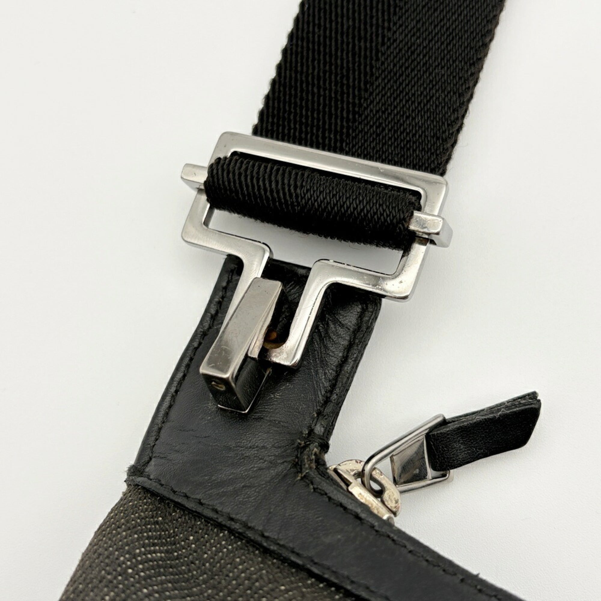 Gucci Black Denim Leather Shoulder Bag (Pre-Owned)