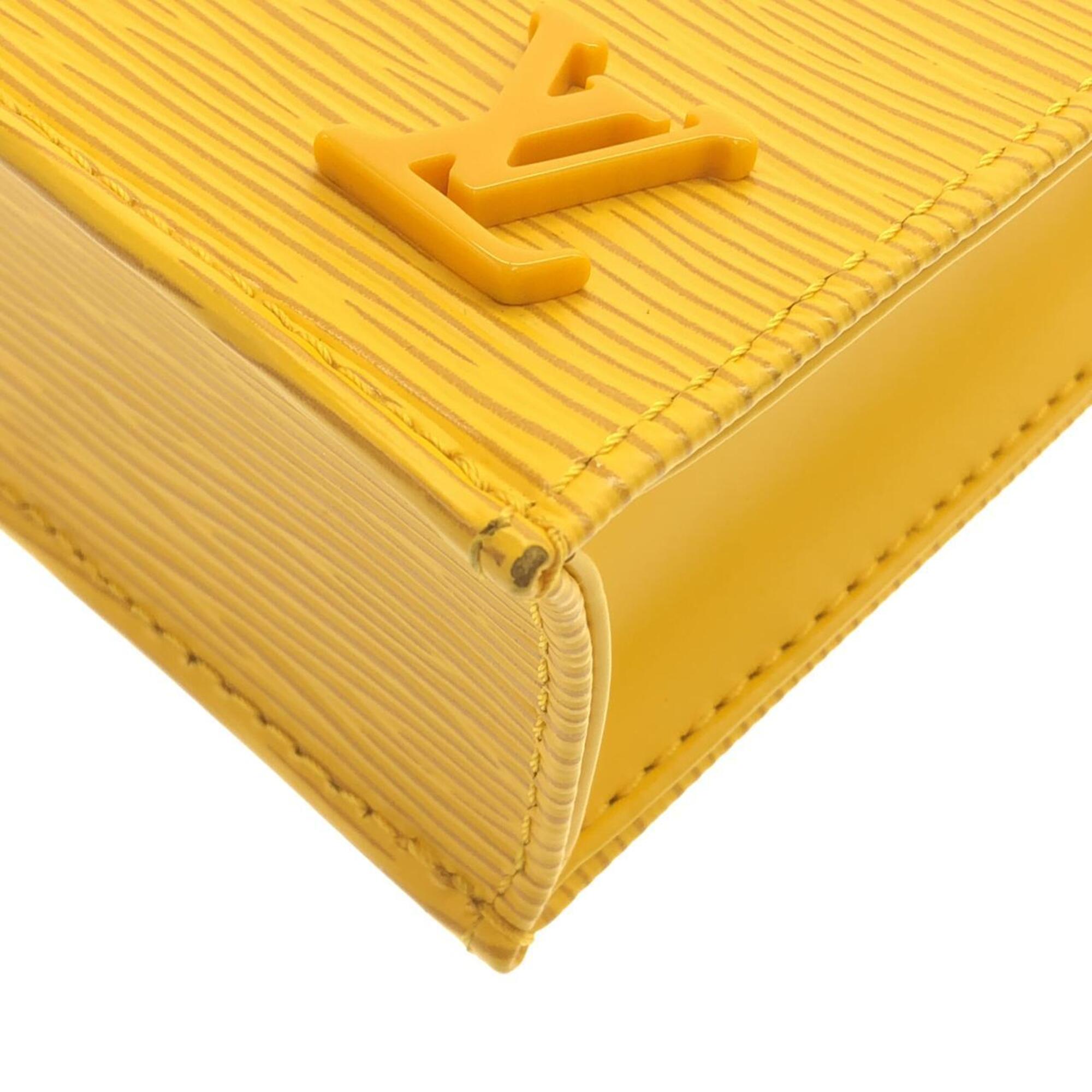Louis Vuitton Silver Yellow Leather Handbag (Pre-Owned)