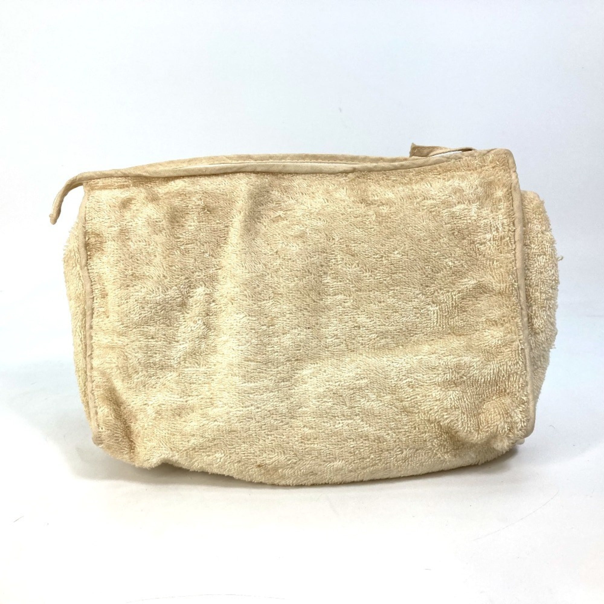 Hermes Beige Pile Fabric Clutch Bag Pouch (Pre-Owned)