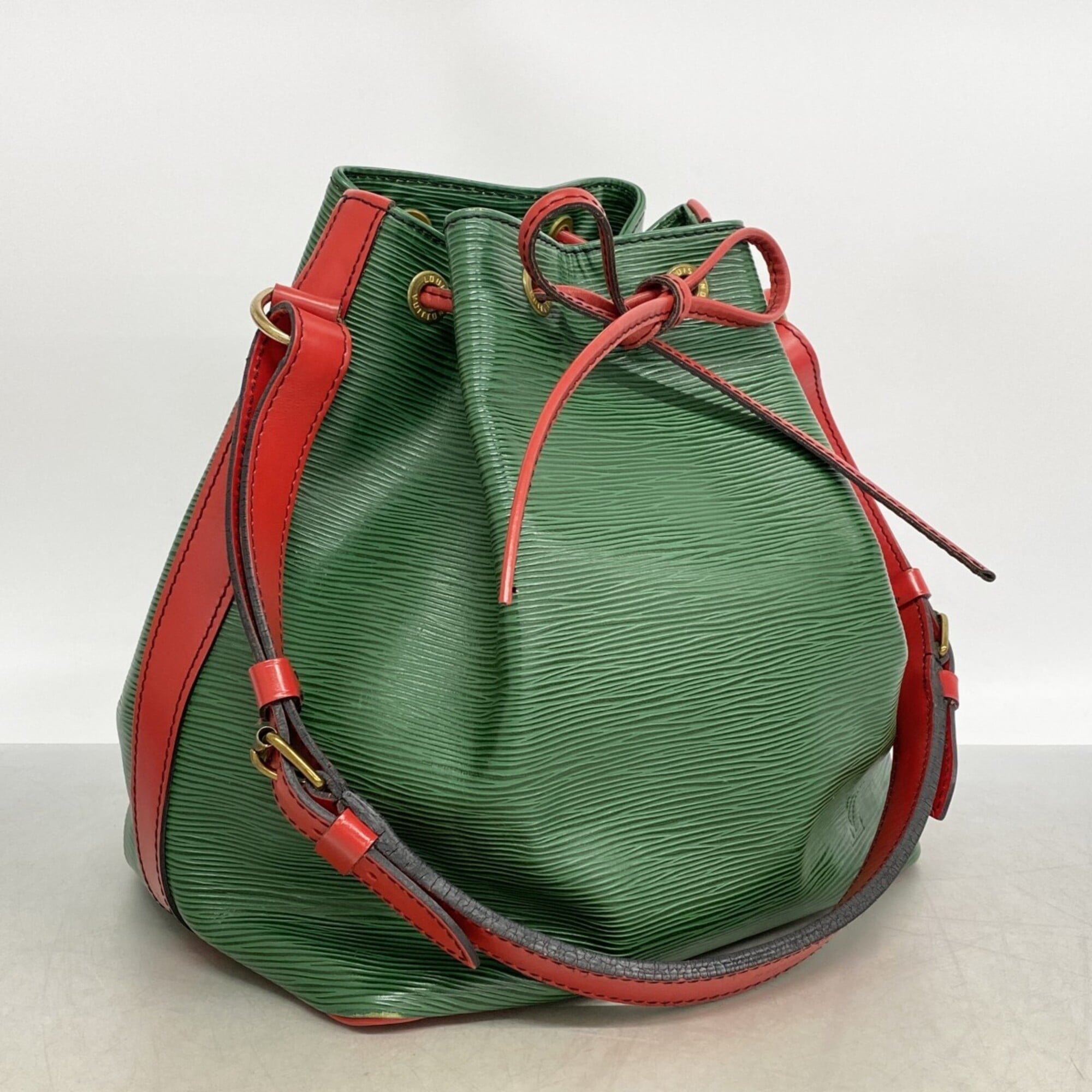 Louis Vuitton Borneo Green Castilian Red Shoulder Bag (Pre-Owned)