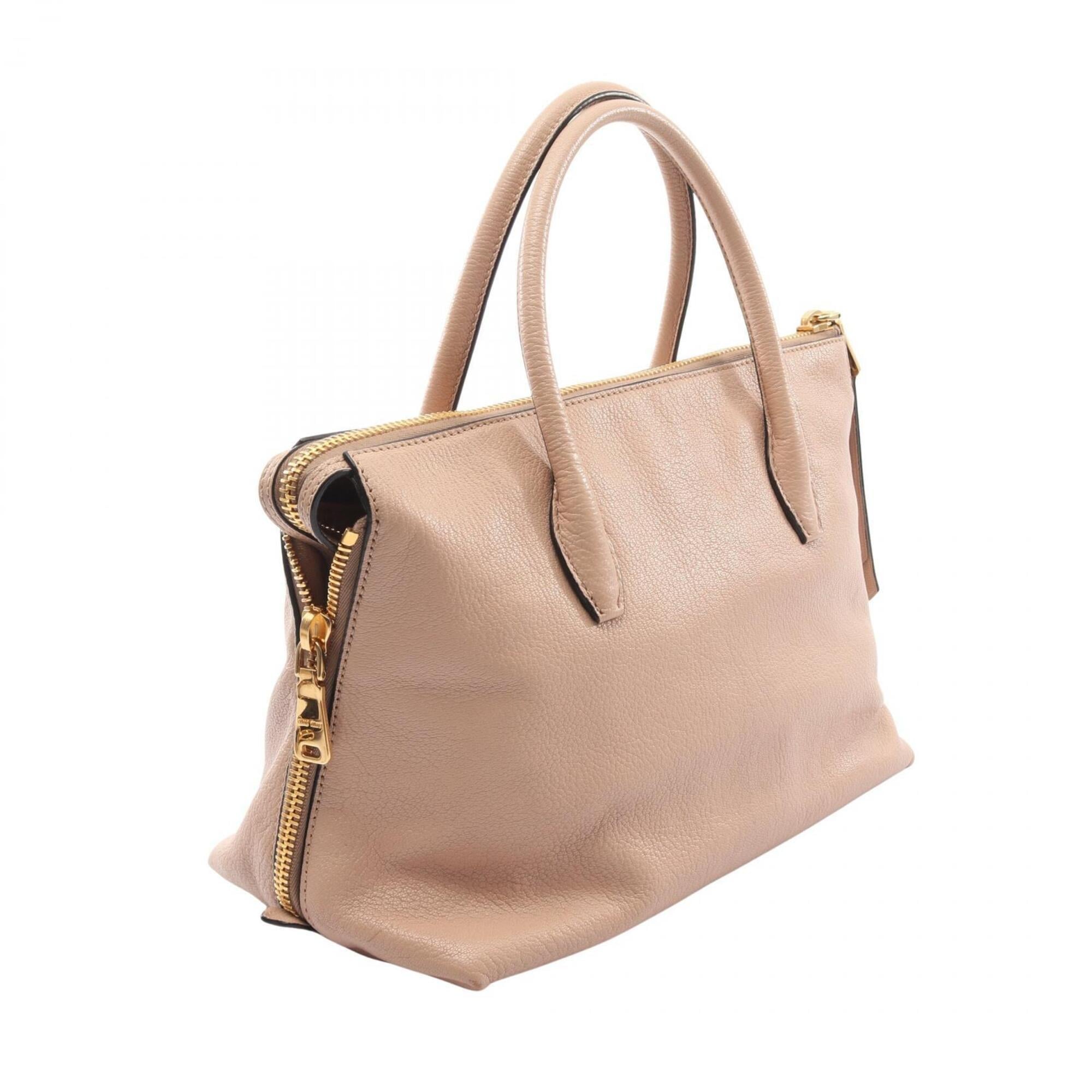 Miu Miu Beige Leather Handbag (Pre-Owned)