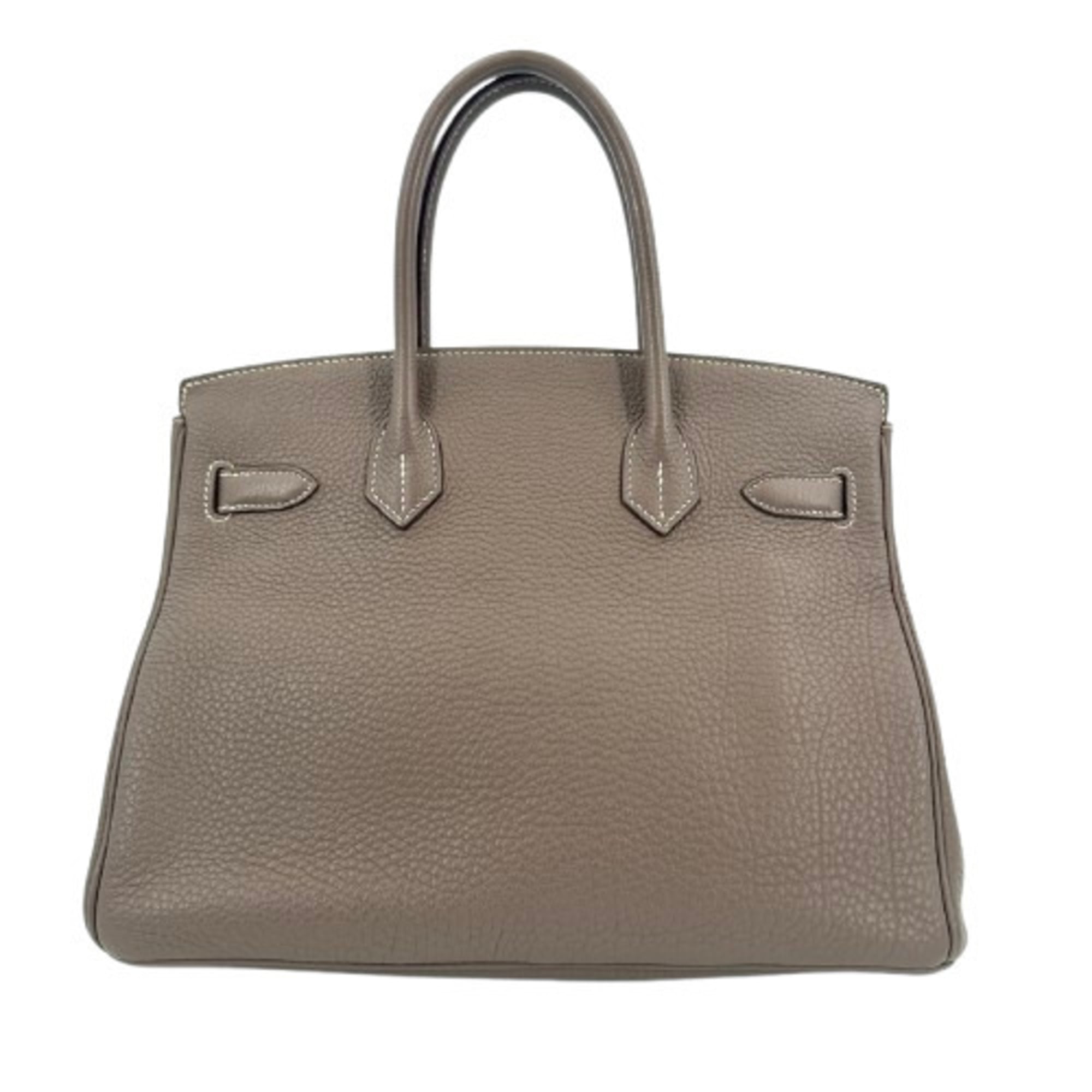 Hermes Birkin Etoupe Gray Togo Leather Handbag (Pre-Owned)