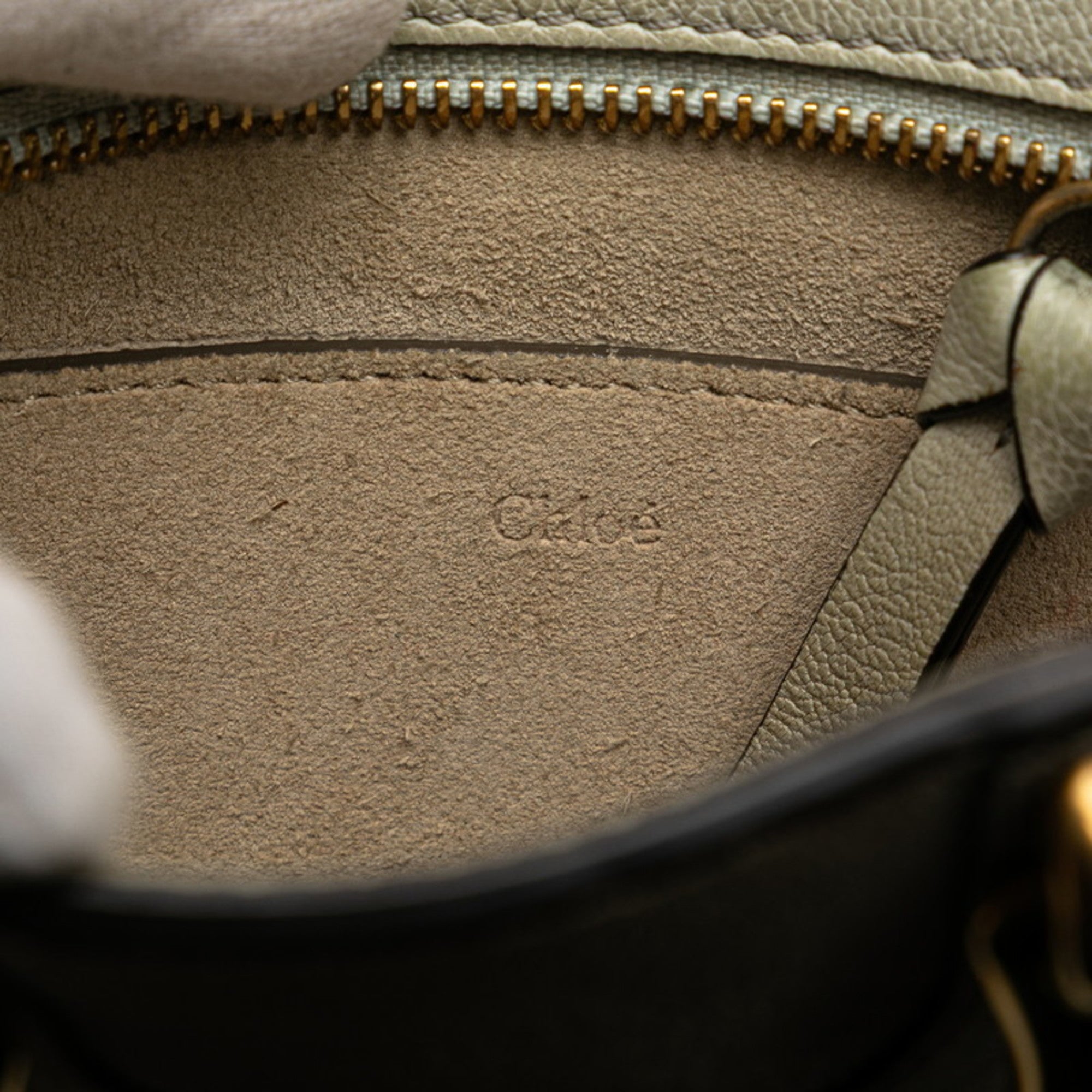 Chloé Gray Leather Suede Handbag Shoulder Bag (Pre-Owned)