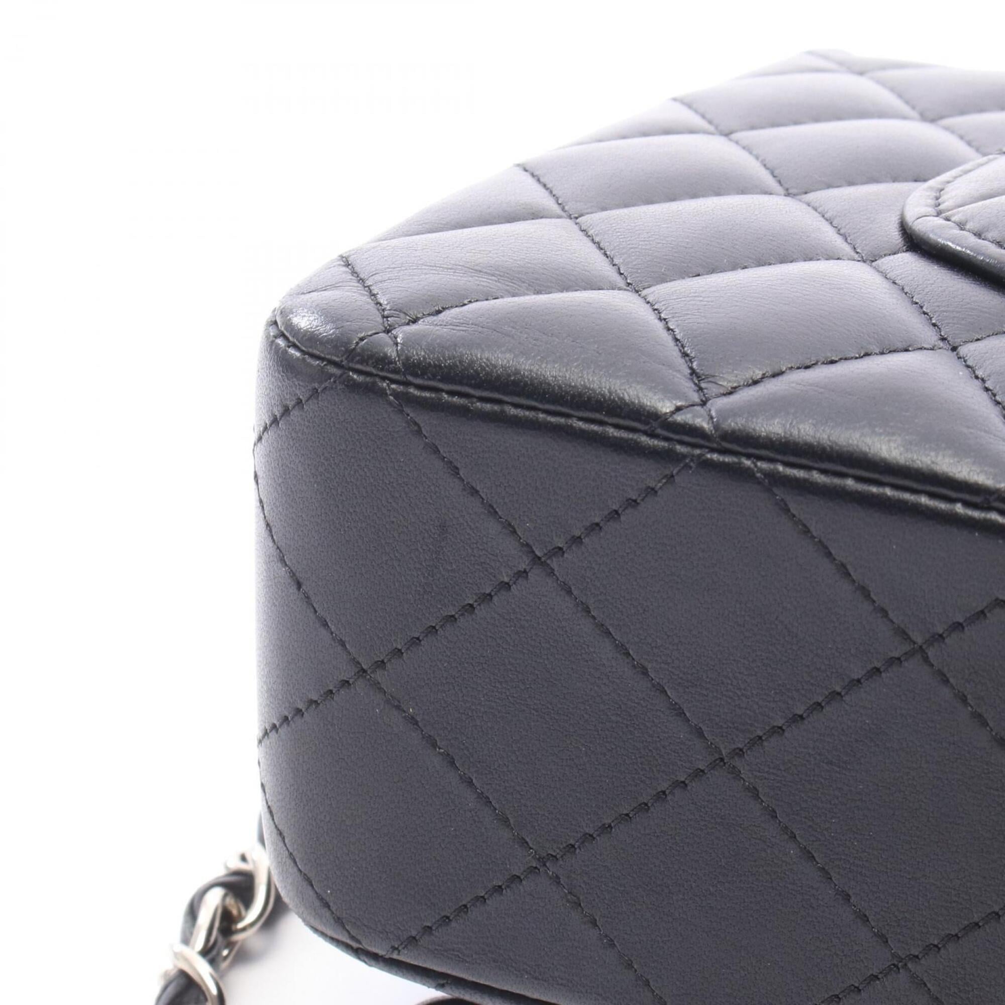 Chanel Black Leather Handbag Shoulder Bag (Pre-Owned)