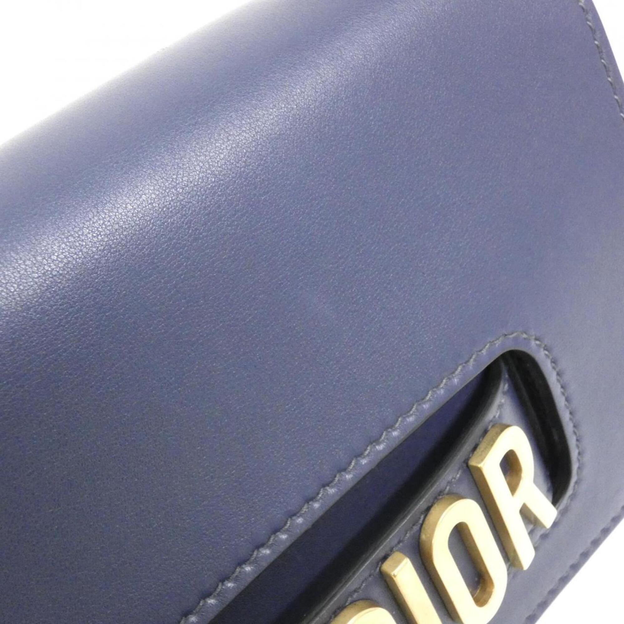 Christian Dior Navy Leather Shoulder Bag (Pre-Owned)