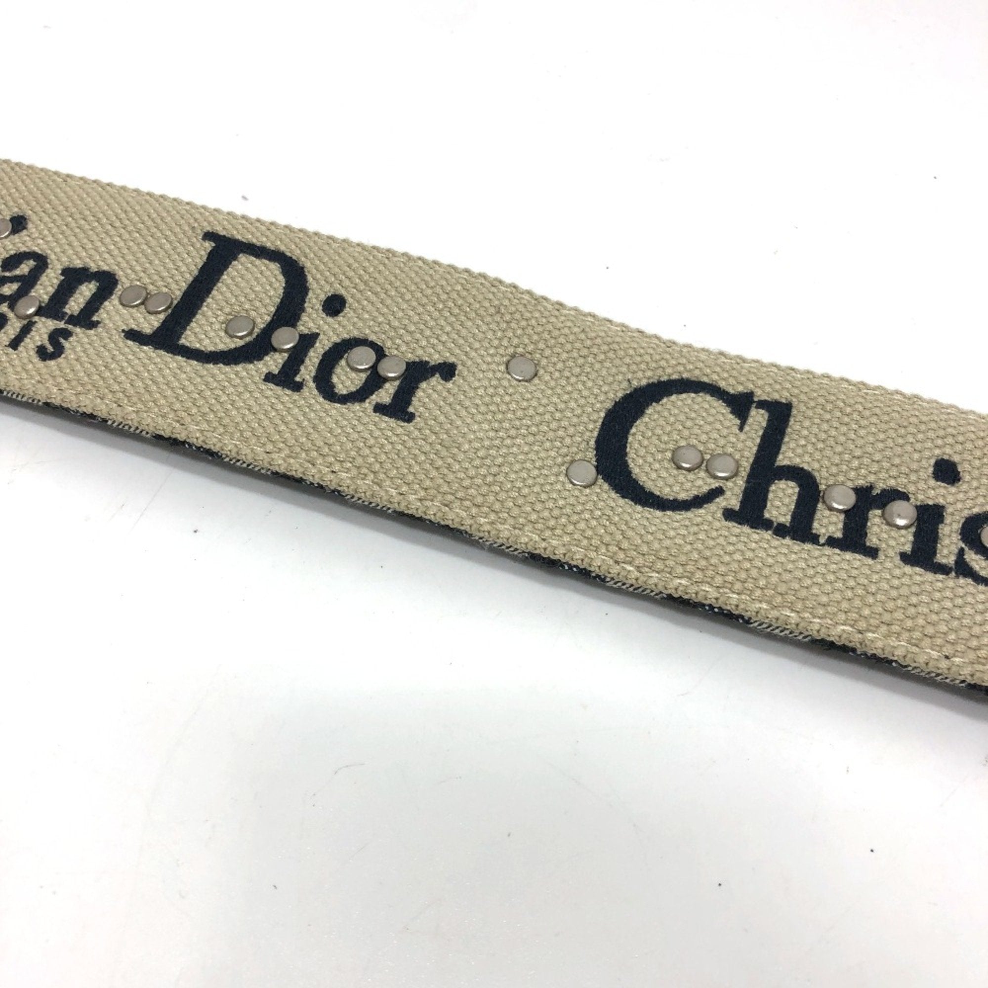 Christian Dior Navy Cloth Chain/Shoulder Wallet (Pre-Owned)