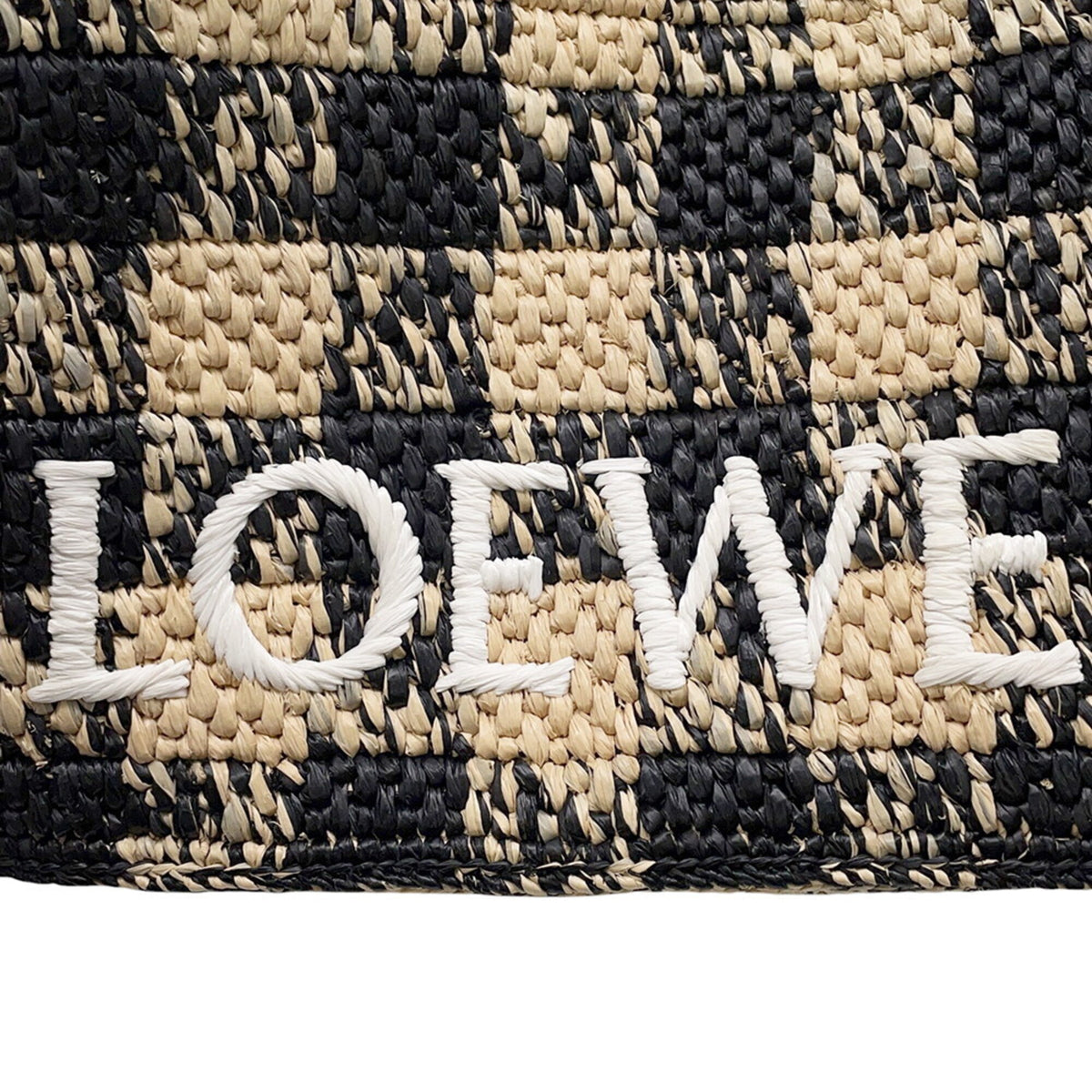 Loewe Black Raffia Leather Handbag (Pre-Owned)