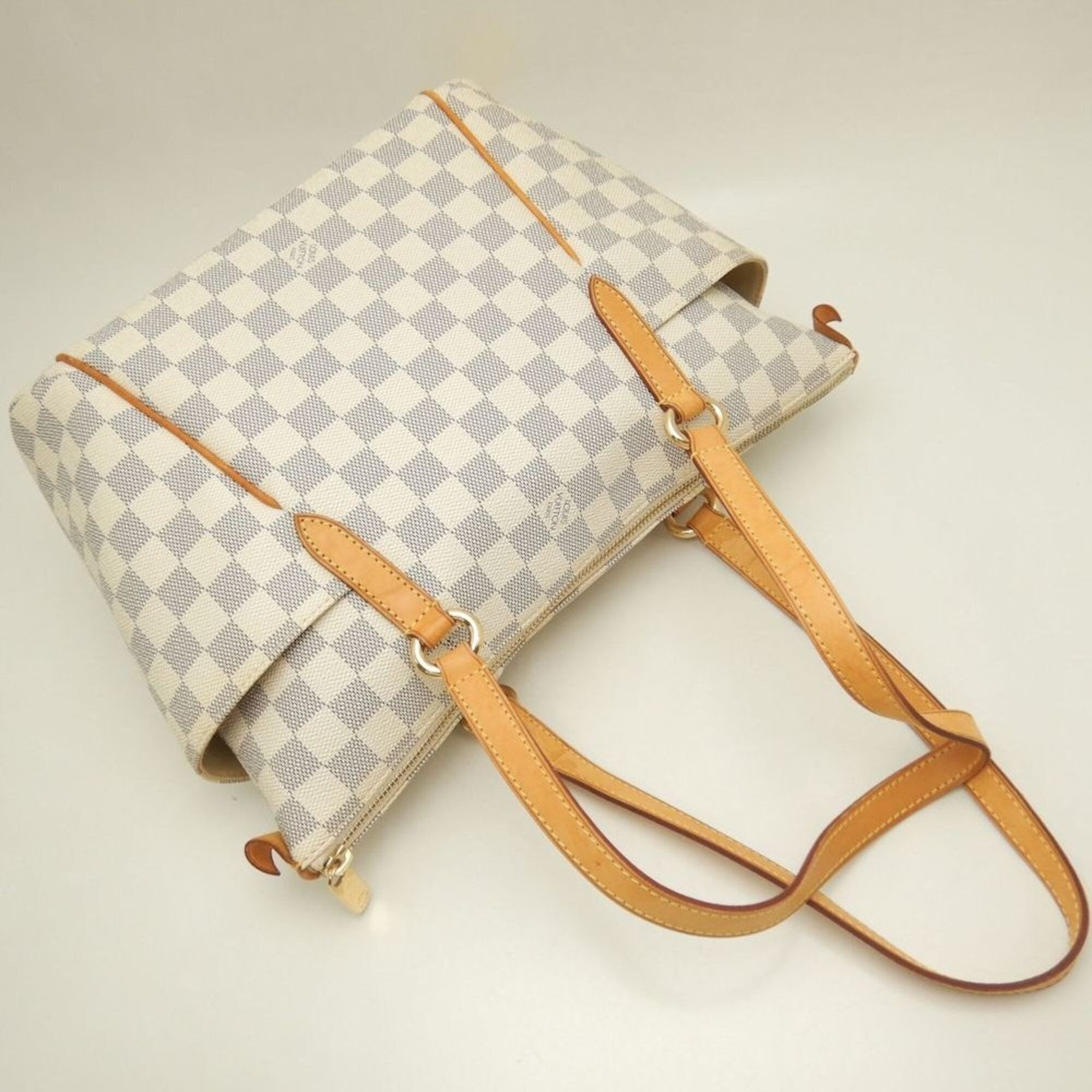 Louis Vuitton Azur Coated Canvas Leather Tote Bag (Pre-Owned)