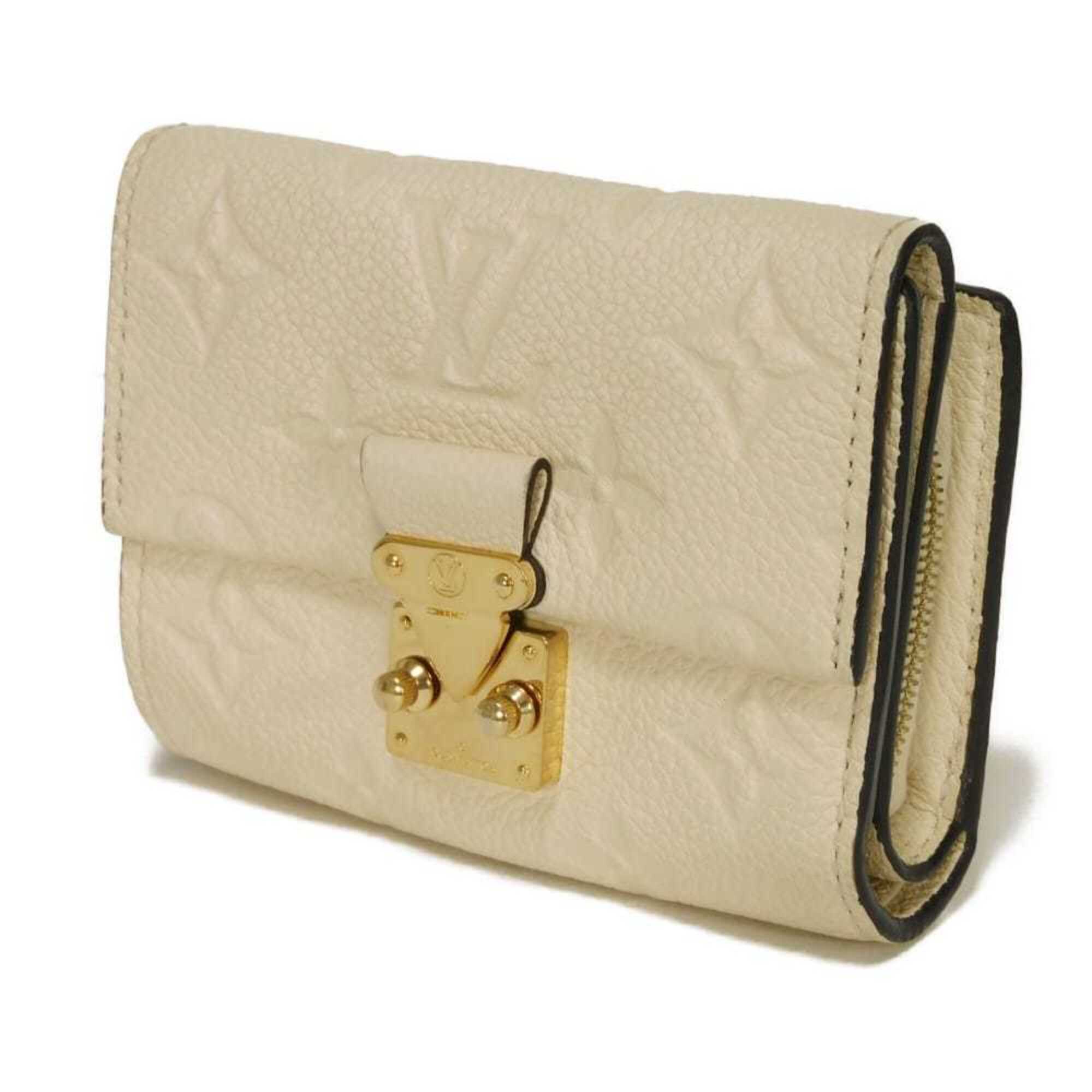 Louis Vuitton Monogram White Monogram Empreinte Leather Wallet (Tri-Fold) (Pre-Owned)