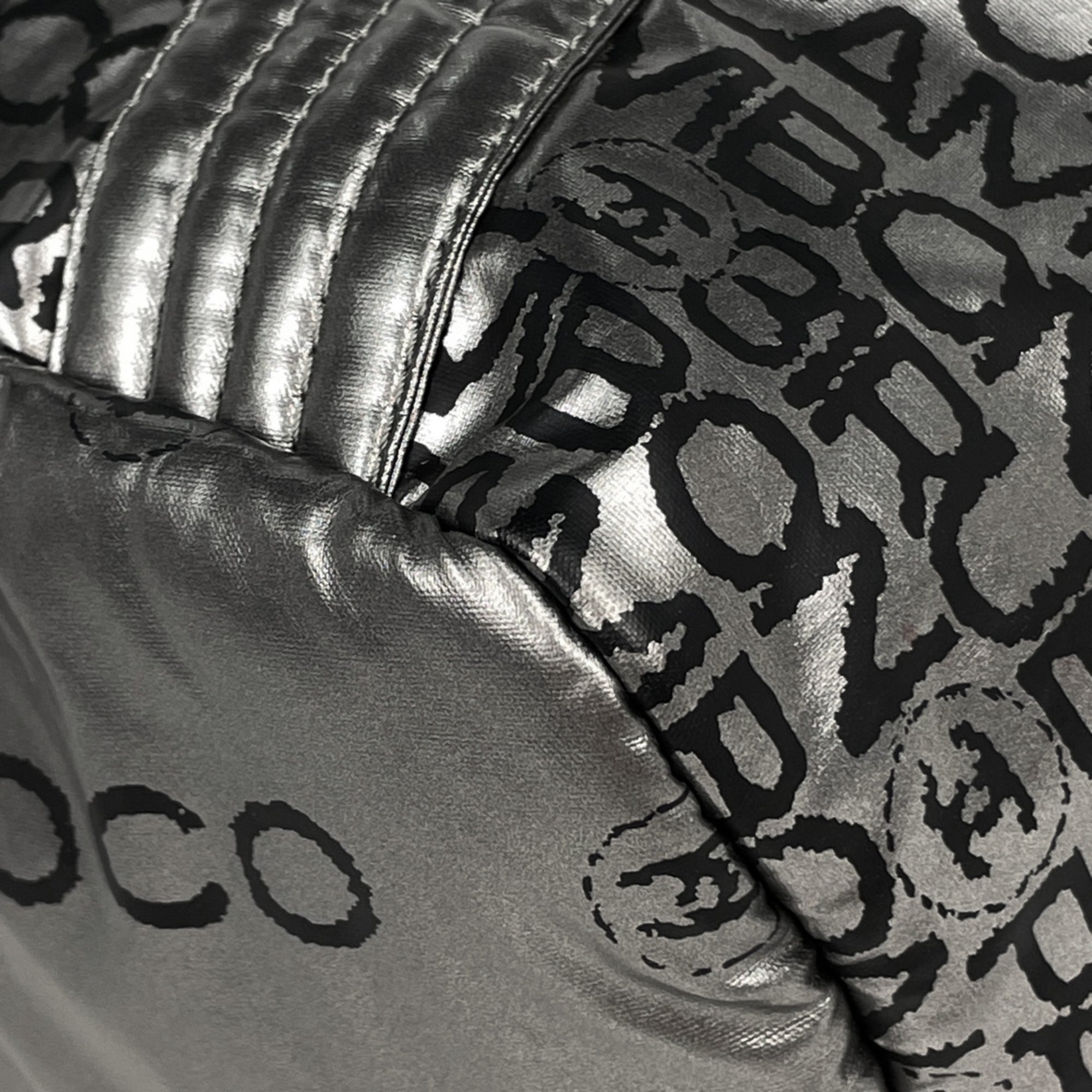 Chanel Silver Nylon Tote Bag (Pre-Owned)
