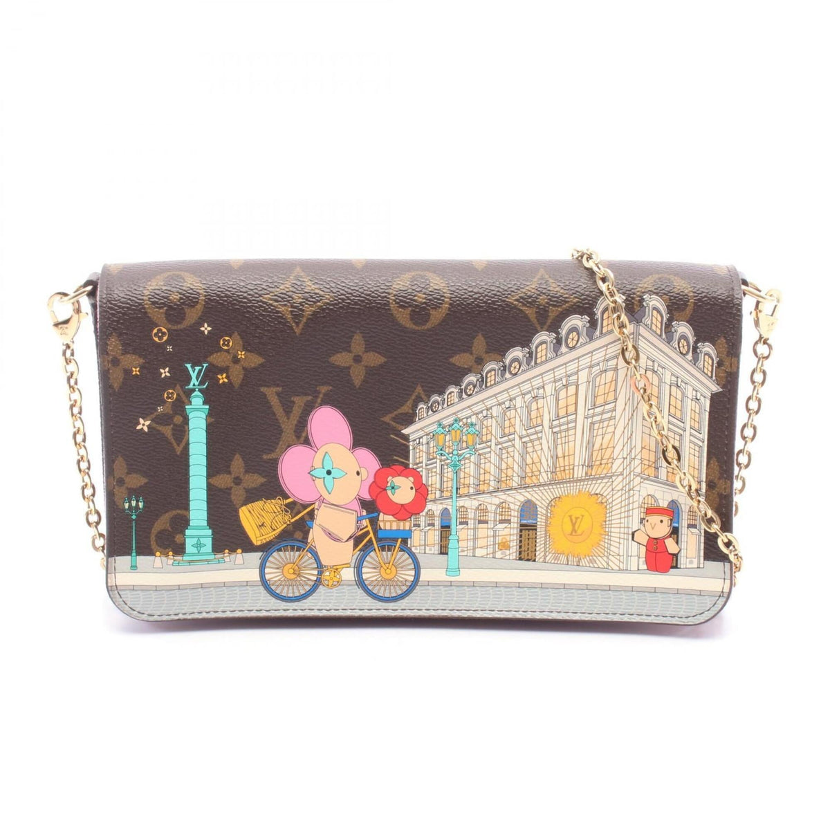 Louis Vuitton Brown Multi-Color Coated Canvas Pvc Leather Handbag Shoulder Bag (Pre-Owned)