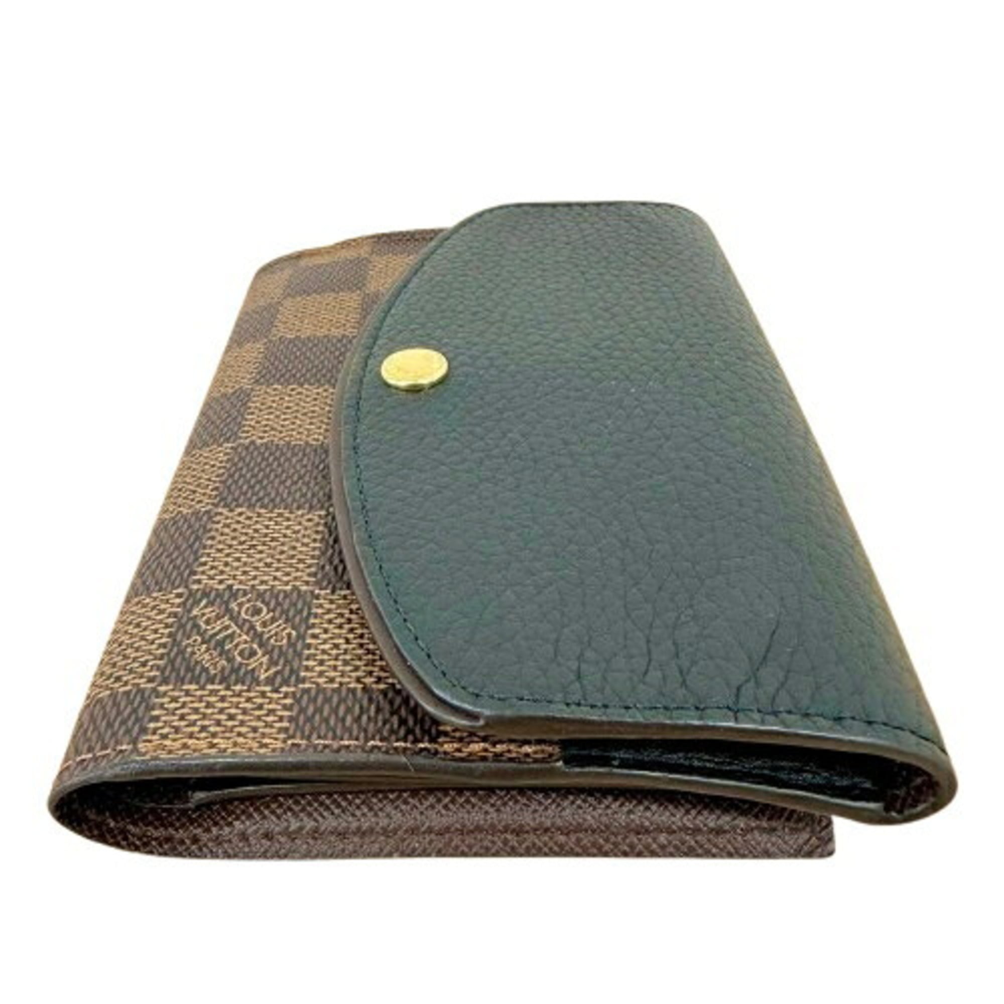 Louis Vuitton Damier Brown Leather Wallet (Bi-Fold) (Pre-Owned)