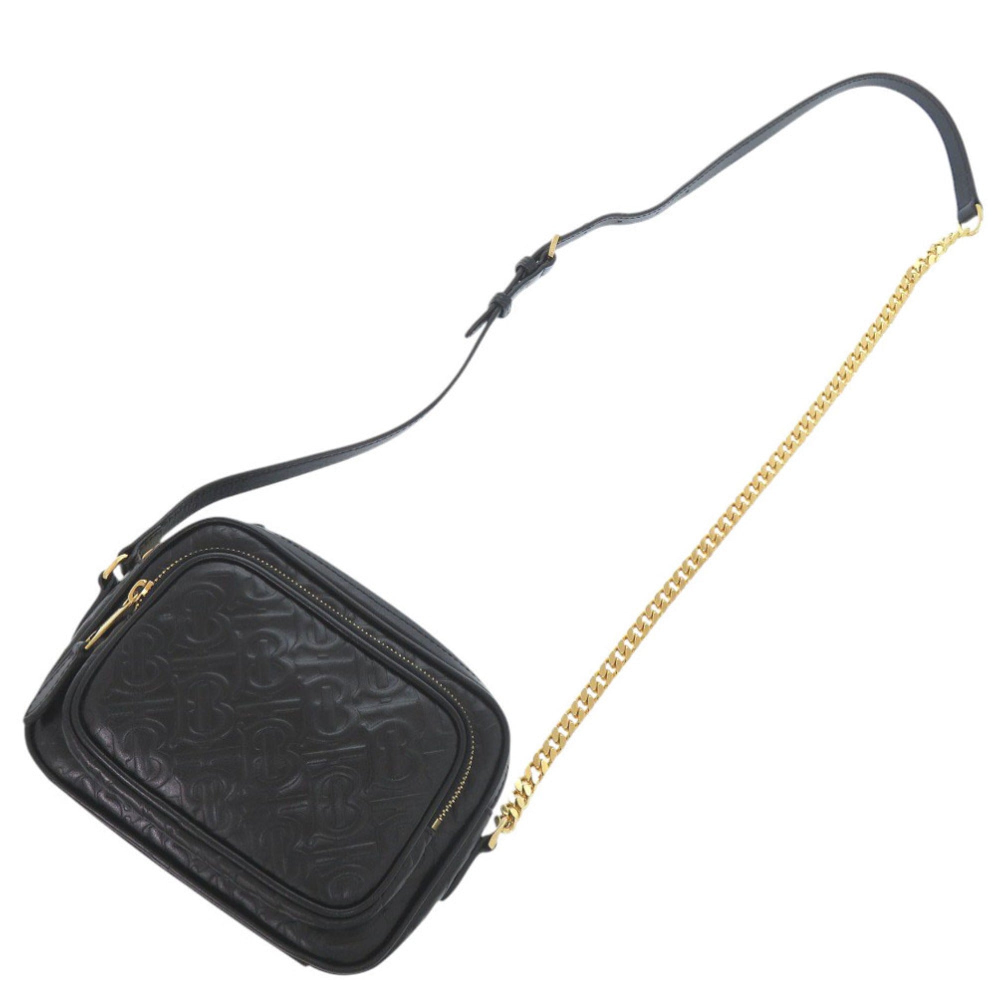 Burberry Black Leather Shoulder Bag (Pre-Owned)