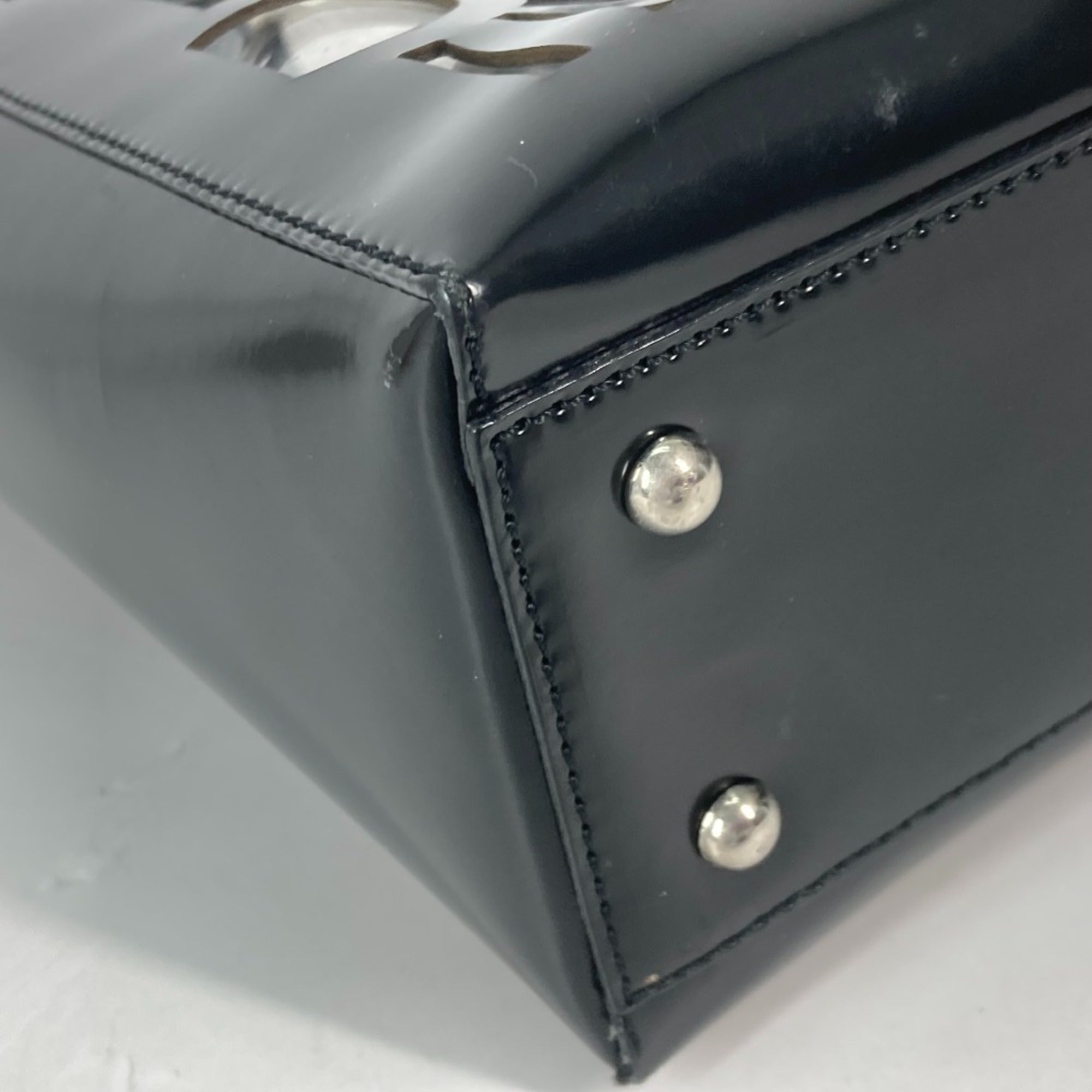Celine Black Vinyl Shoulder Bag Tote Bag (Pre-Owned)