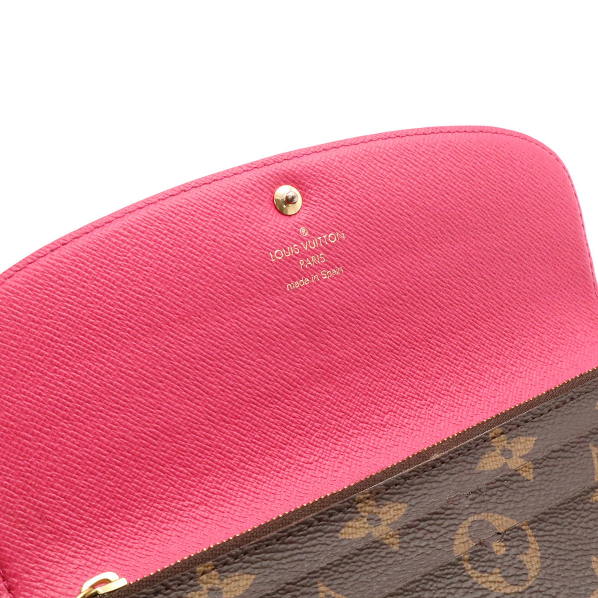 Louis Vuitton Rose Ballerine Monogram Canvas Long Wallet (Bi-Fold) (Pre-Owned)