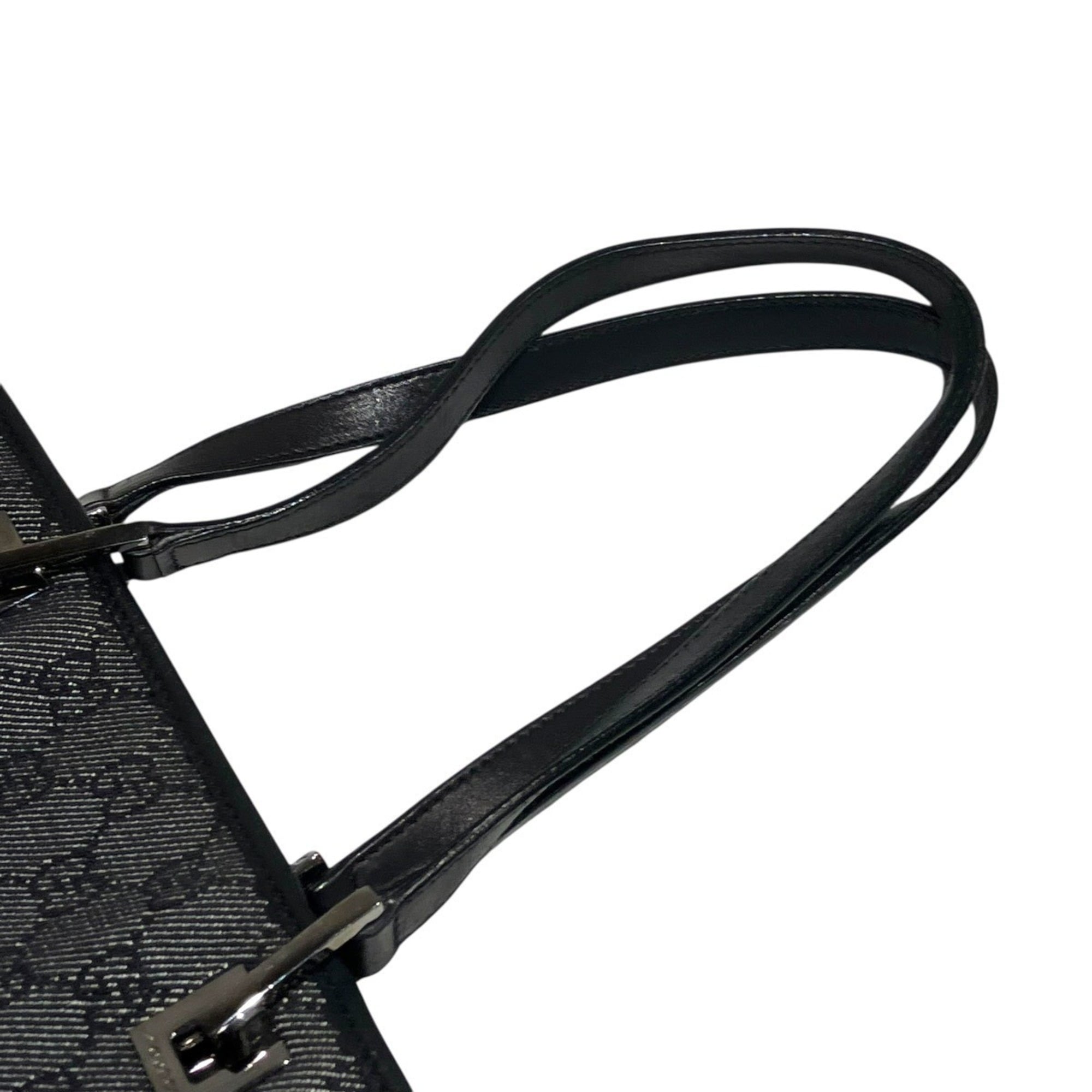 Gucci Gray Canvas Leather Shoulder Bag (Pre-Owned)