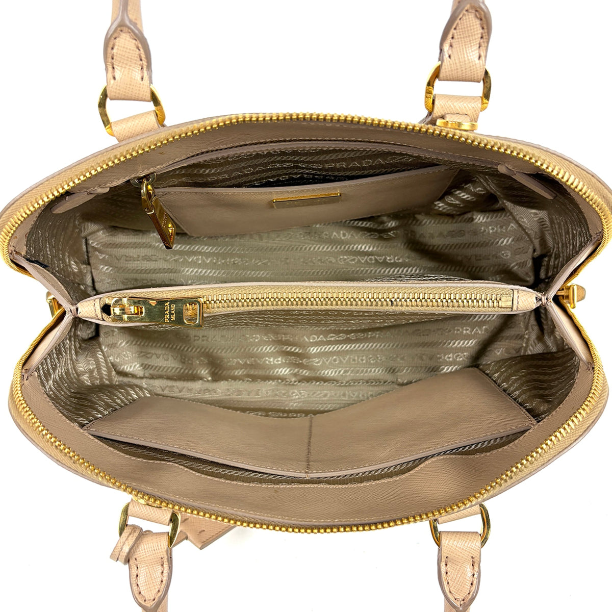 Prada Beige Saffiano Handbag (Pre-Owned)