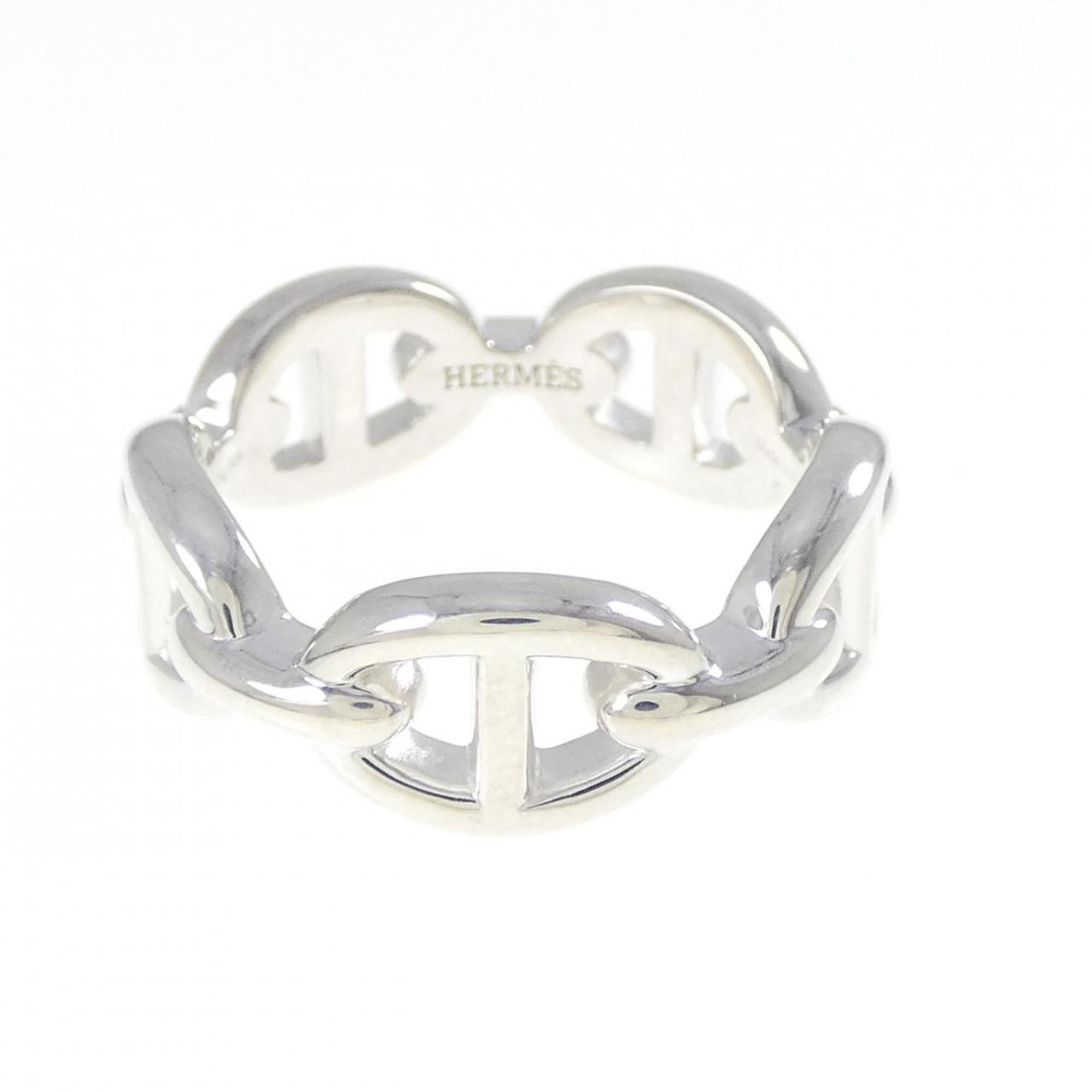 Hermes Silver 925 Band Ring (Pre-Owned)