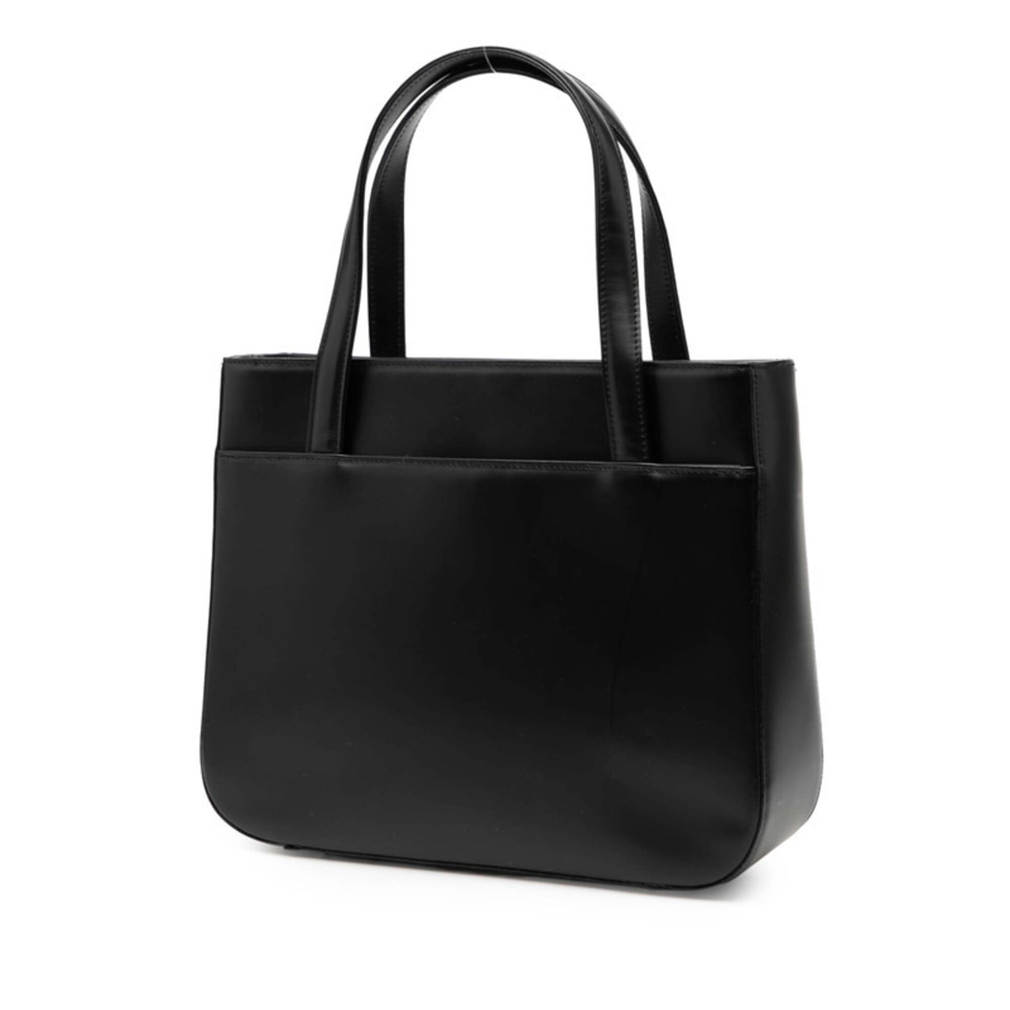 Burberry Black Multi-Color Canvas Leather Handbag (Pre-Owned)