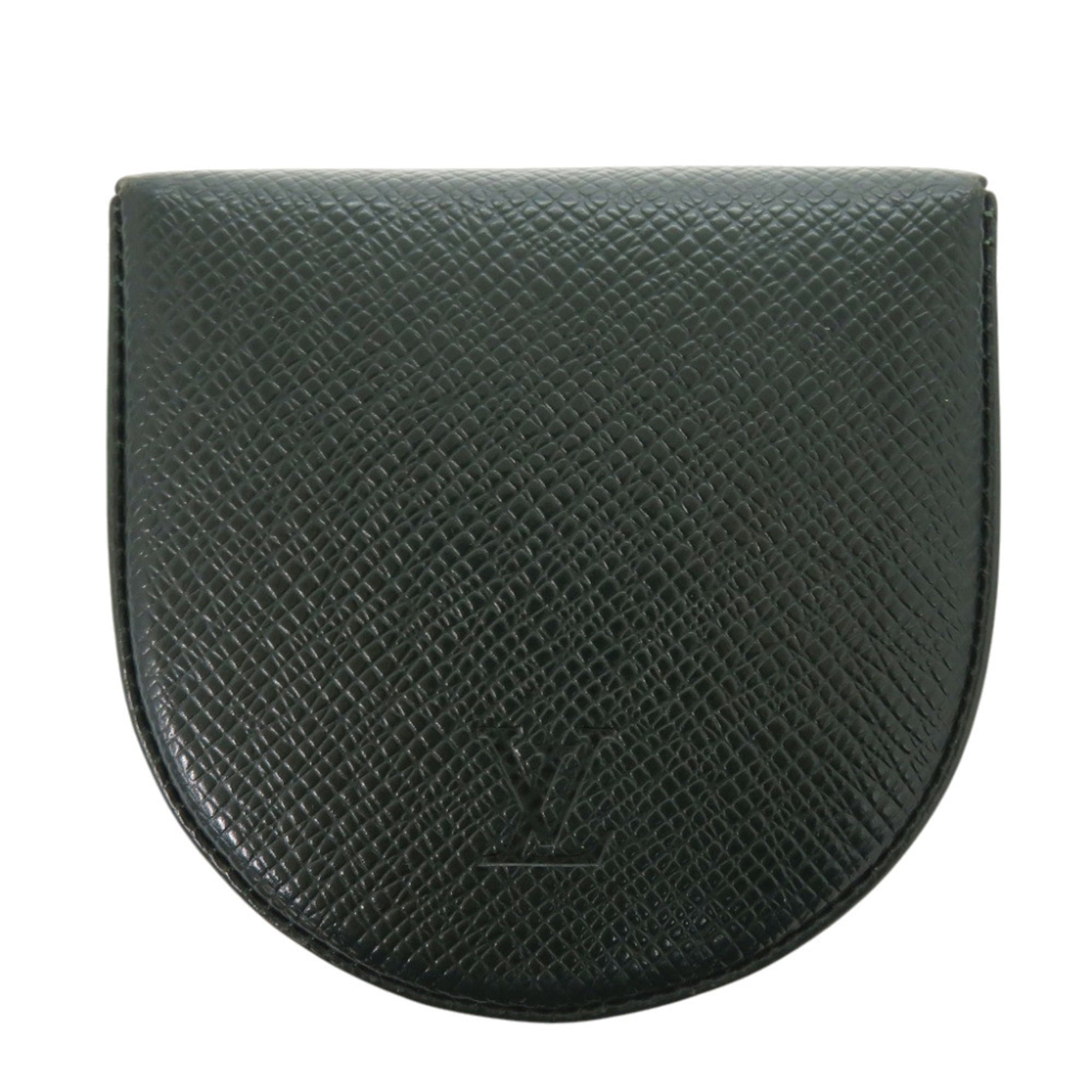 Louis Vuitton Green Taiga Leather Coin Purse/Coin Case (Pre-Owned)