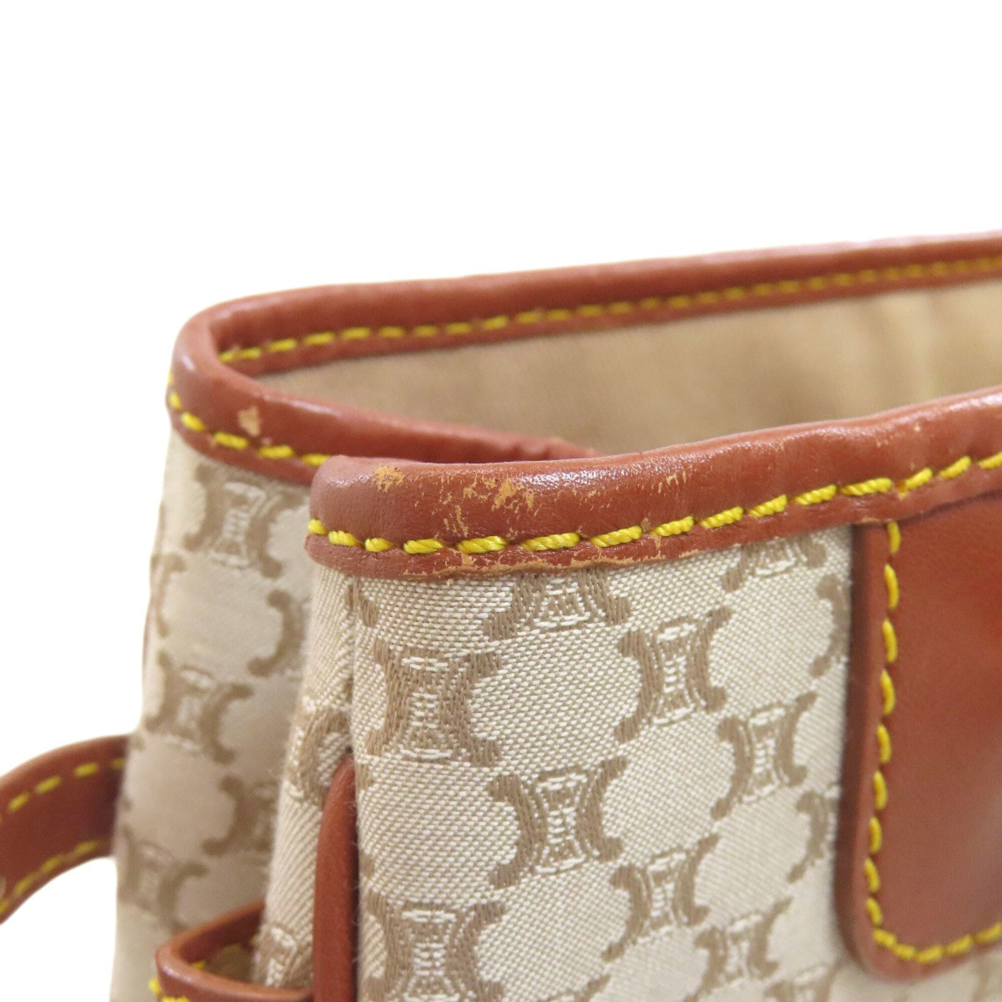 Celine Macadam Brown Canvas Handbag (Pre-Owned)