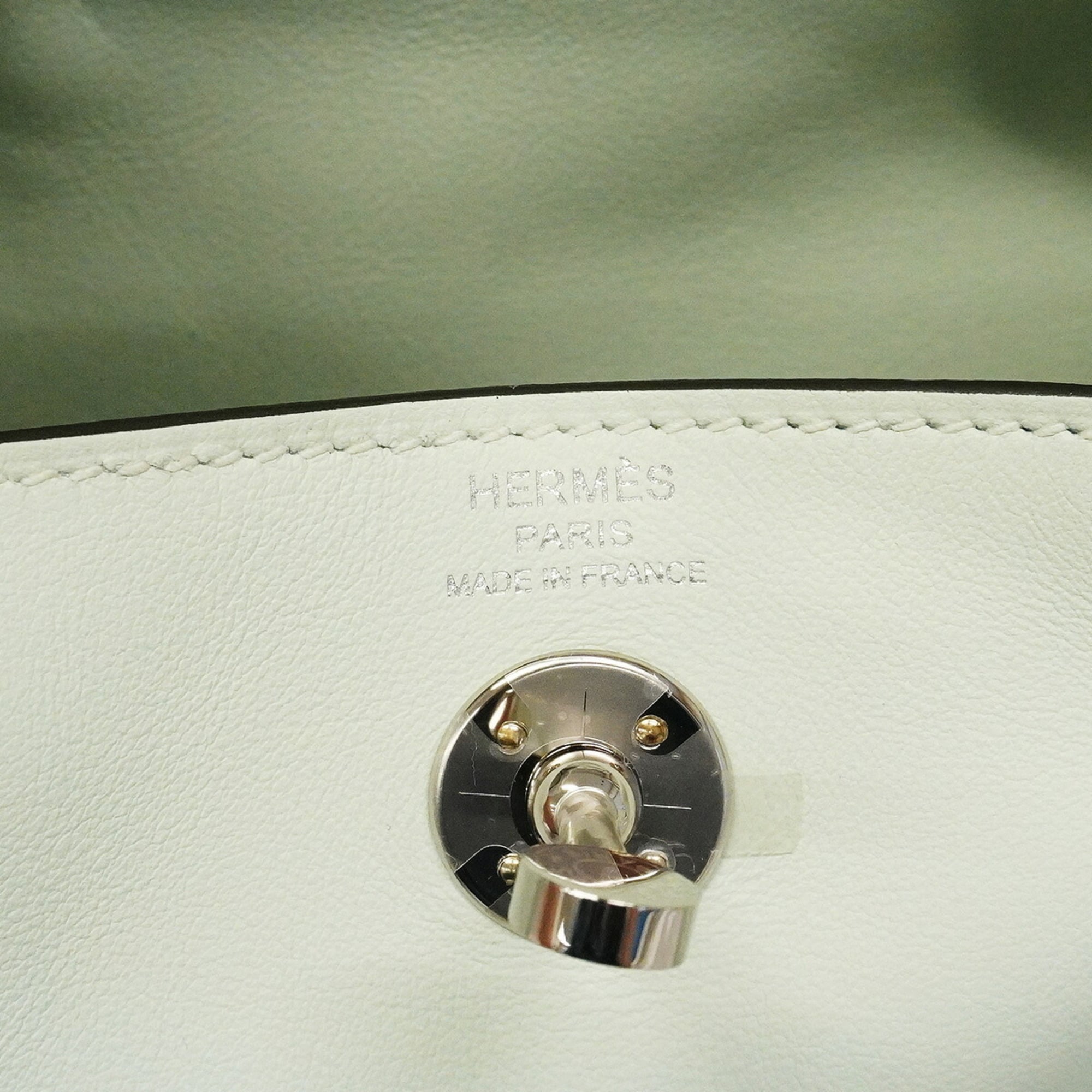 Hermes Green Swift Leather Handbag (Pre-Owned)