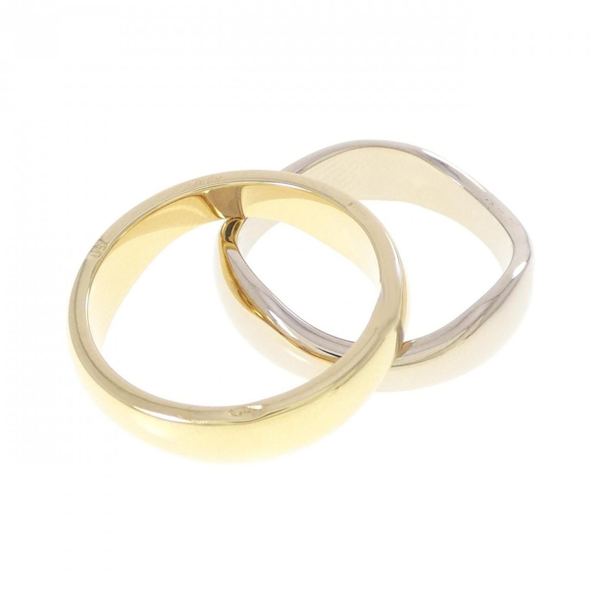 Cartier Yellow Gold (18K) White Gold (18K) Band Ring (Pre-Owned)