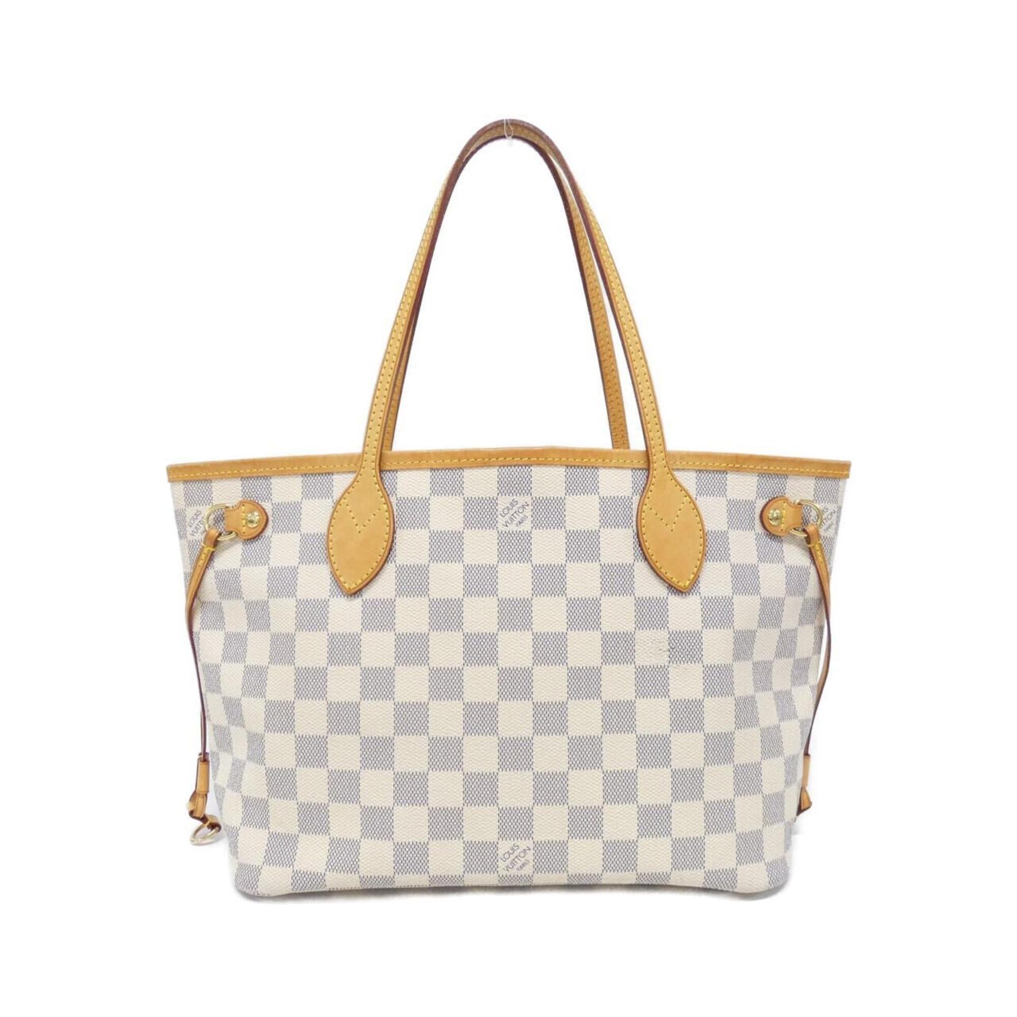 Louis Vuitton Azur White Coated Canvas Handbag (Pre-Owned)