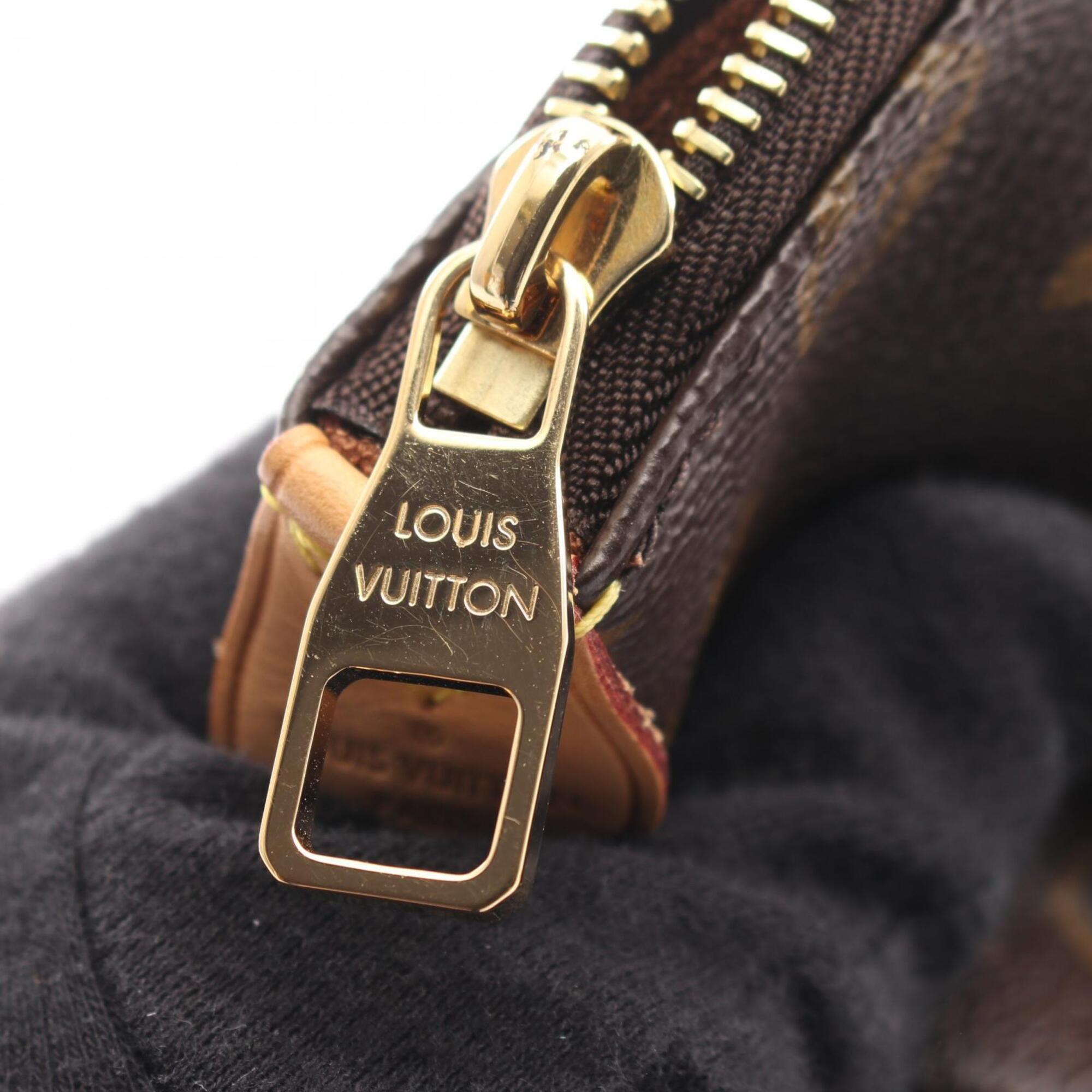 Louis Vuitton Brown Coated Canvas Leather Handbag Tote Bag (Pre-Owned)
