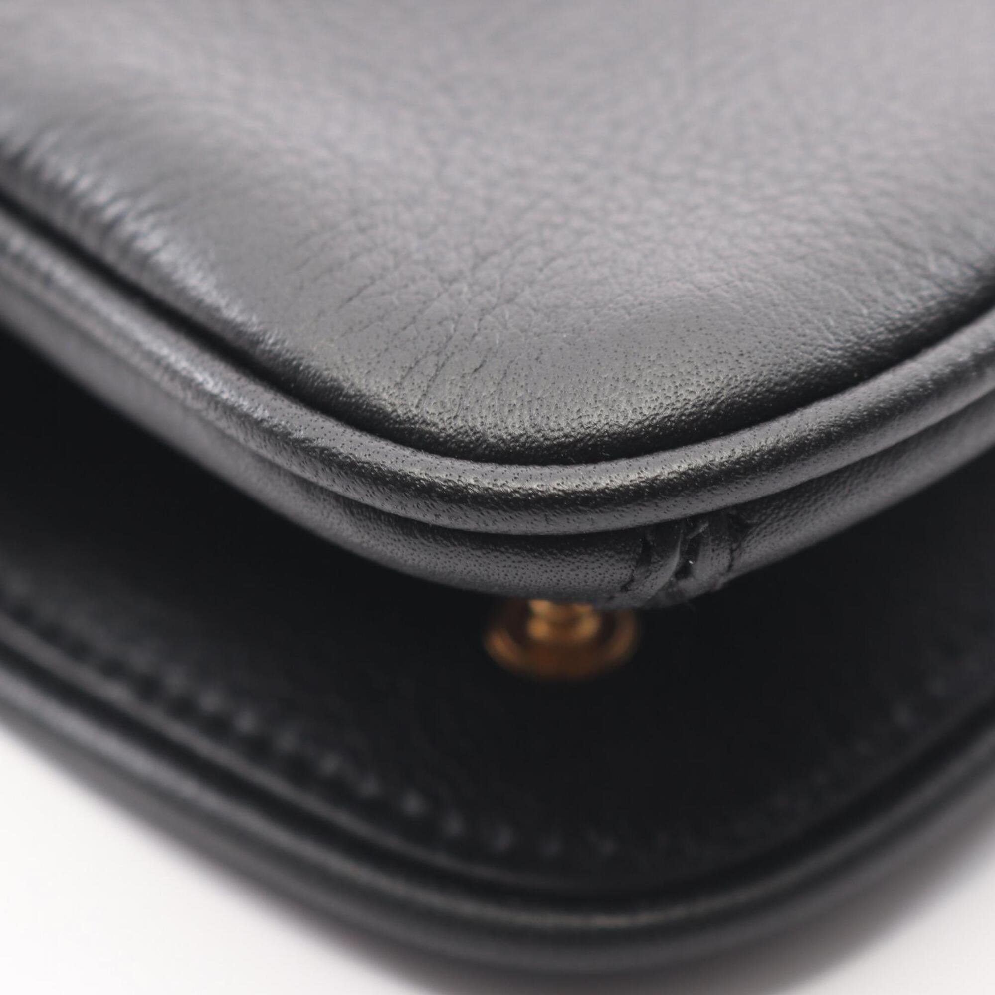 Gucci Black Leather Handbag Shoulder Bag (Pre-Owned)