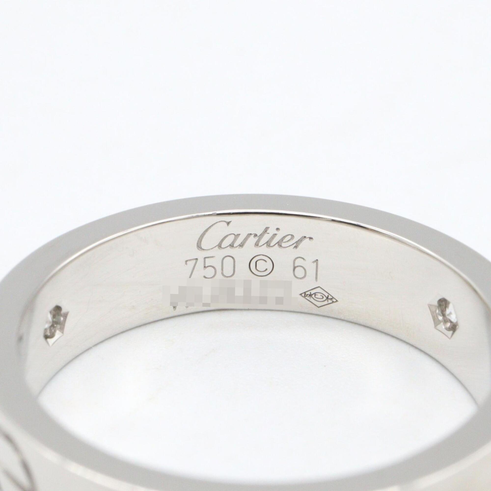 Cartier Silver Clear White Gold (18K) Band Ring (Pre-Owned)
