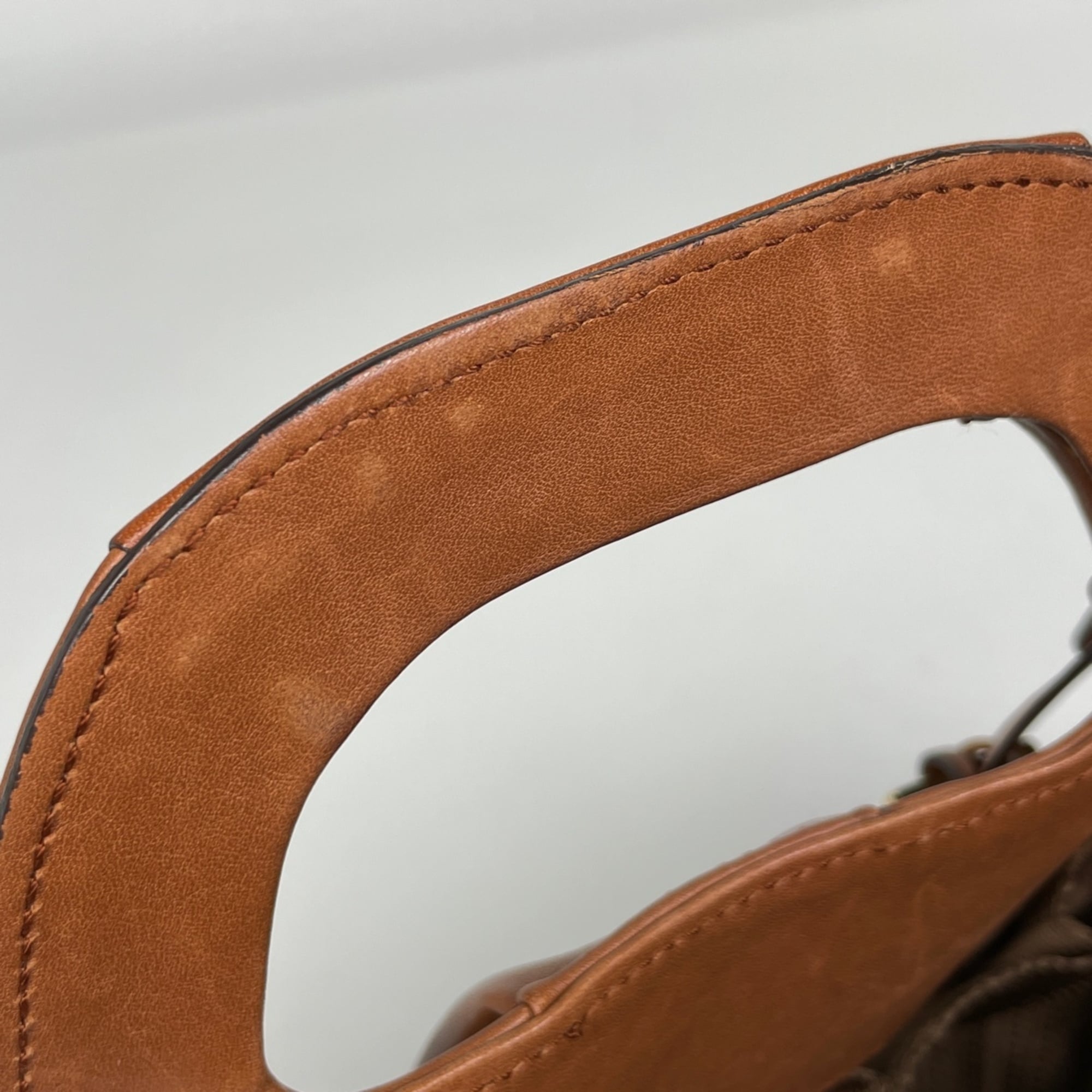 Salvatore Ferragamo Gancini Brown Leather Handbag (Pre-Owned)