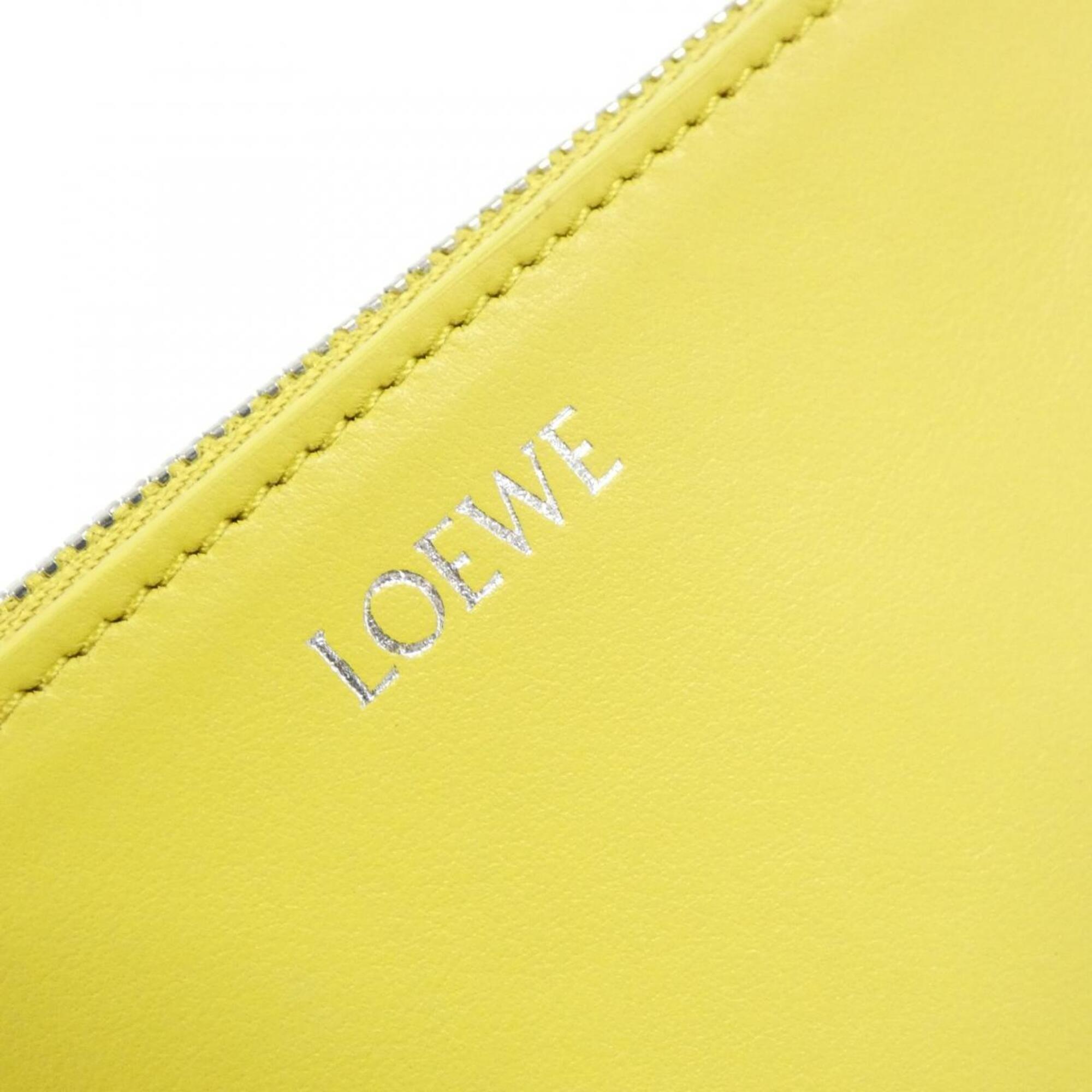 Loewe Yellow Leather Handbag Pouch (Pre-Owned)