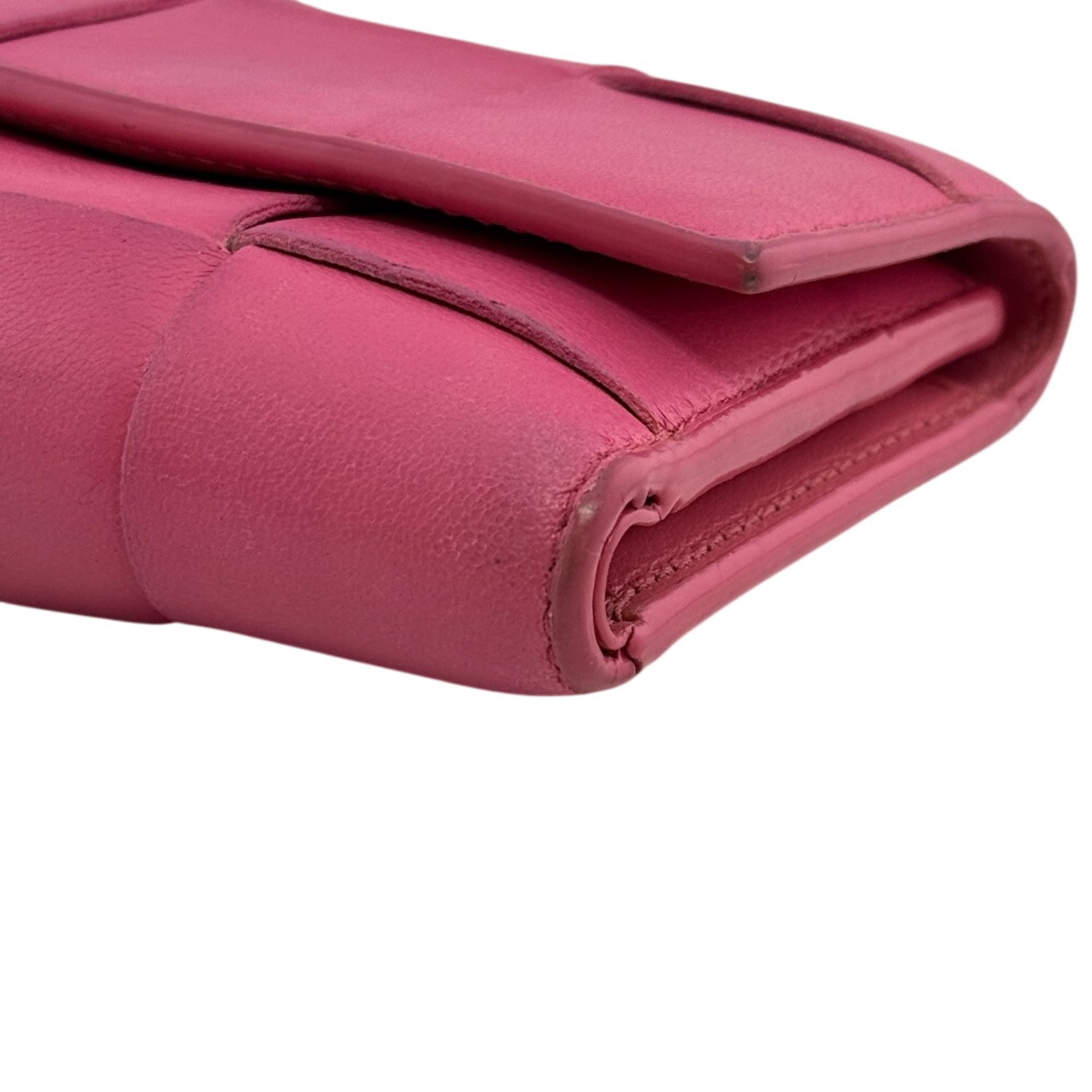 Bottega Veneta Pink Leather Wallet (Tri-Fold) (Pre-Owned)