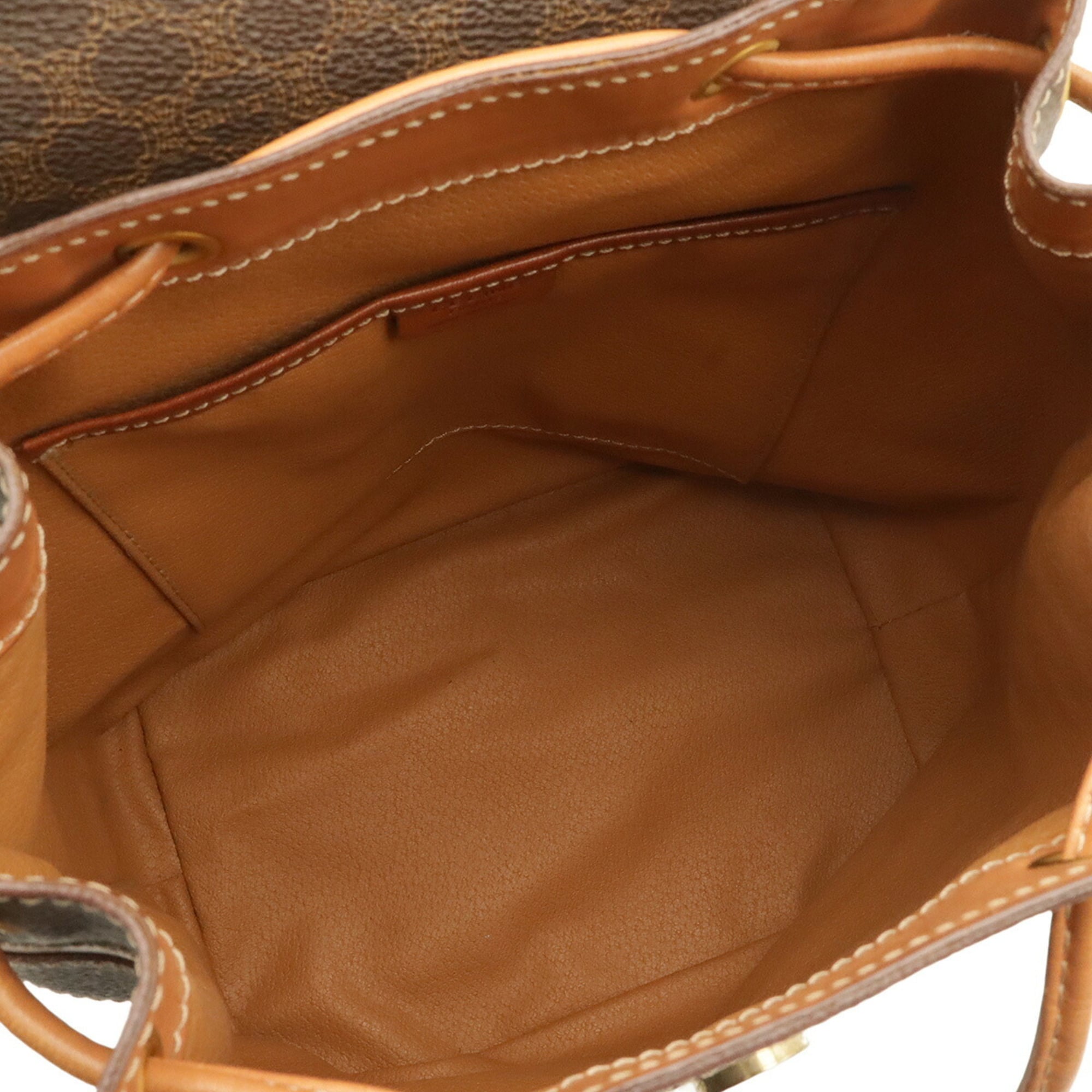 Celine Macadam Beige Dark Brown Pvc Leather Backpack (Pre-Owned)